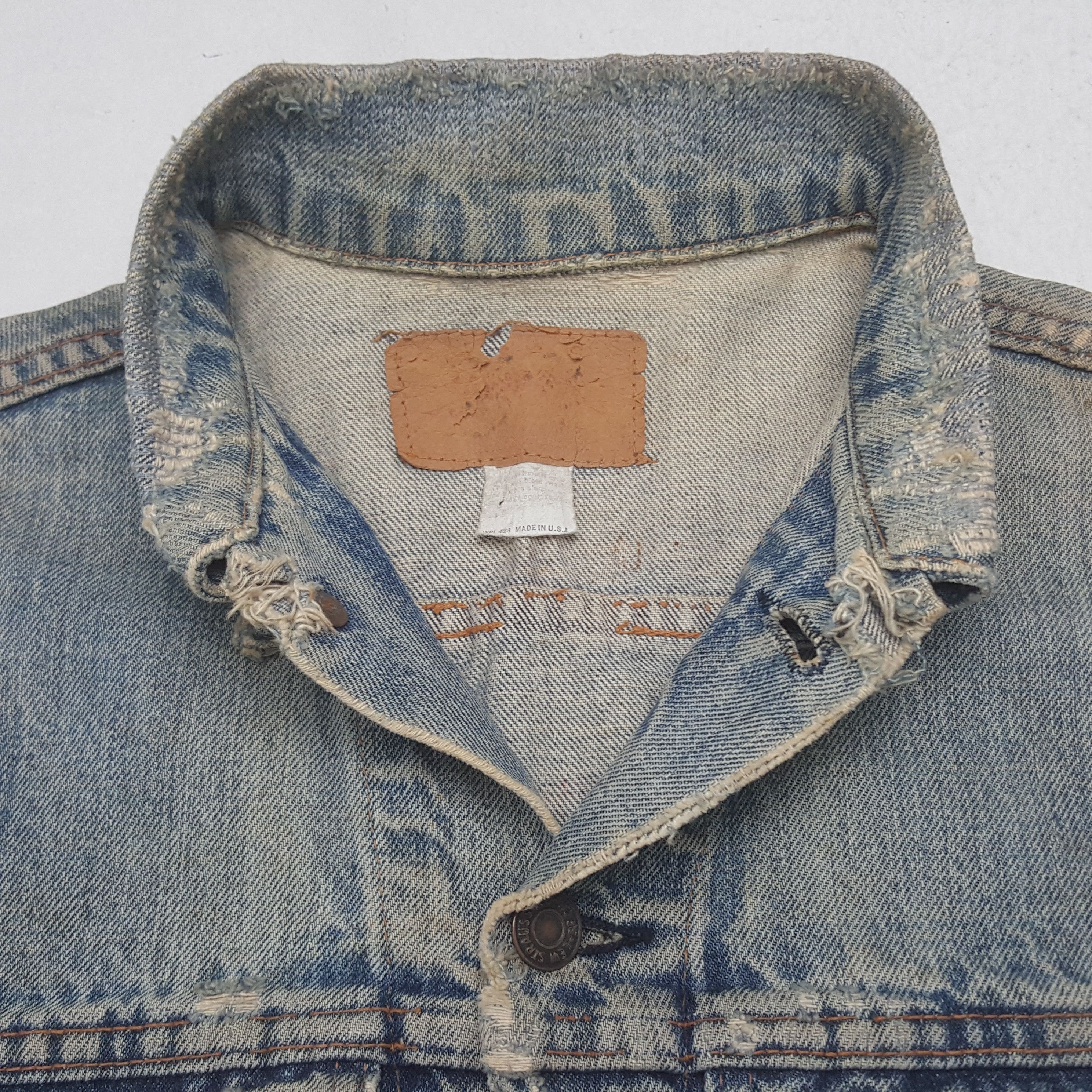 Levi's Vintage Levi's Bikers Denim Jacket Size US XS / EU 42 / 0 - 5 Thumbnail