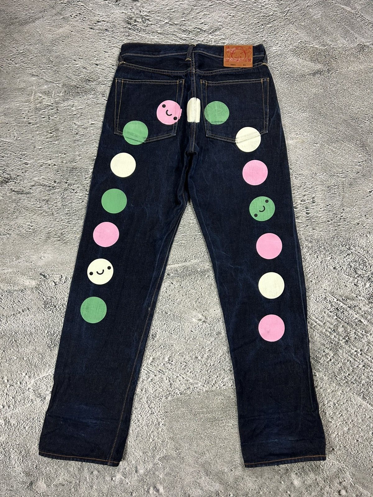 Evisu Evisu jeans daicock big logo smile face selvedge denim Size US 28 / EU 44 - 1 Thumbnail