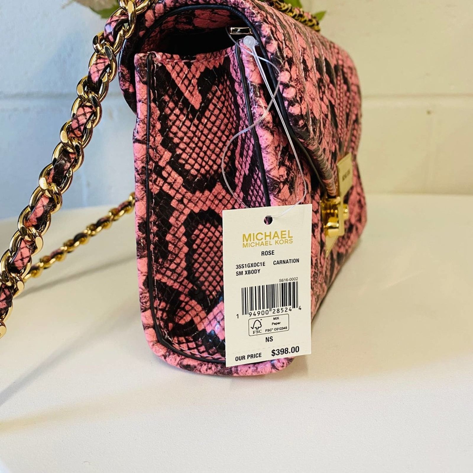 Michael Kors Michael Kors Rose 35S1GXOC1E Small Crossbody Bag Carnation Size ONE SIZE - 6 Thumbnail