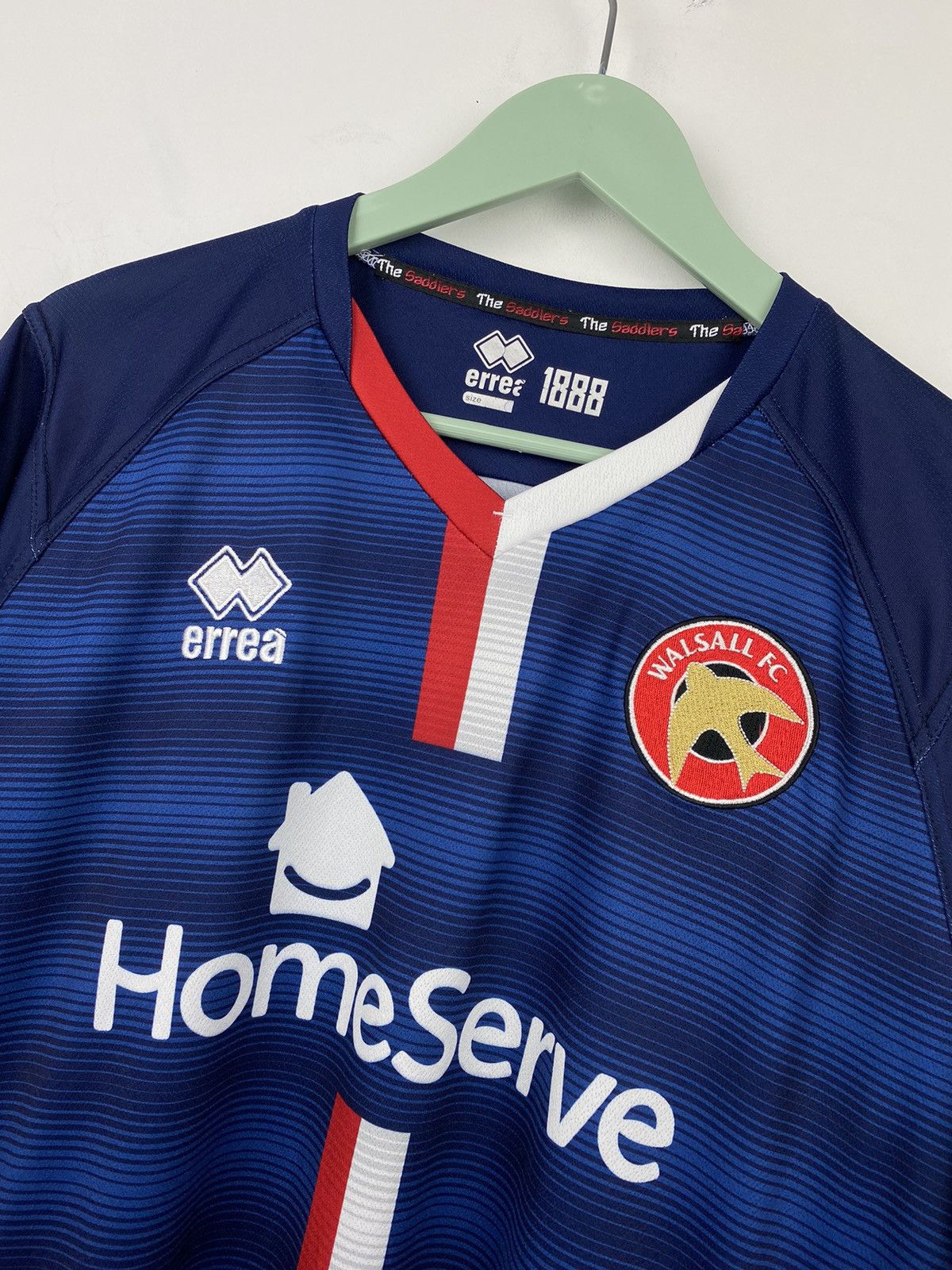 Errea Walsall FC 2018 2019 Errea Football Jersey Shirt PSG Arsenal Size US L / EU 52-54 / 3 - 2 Thumbnail