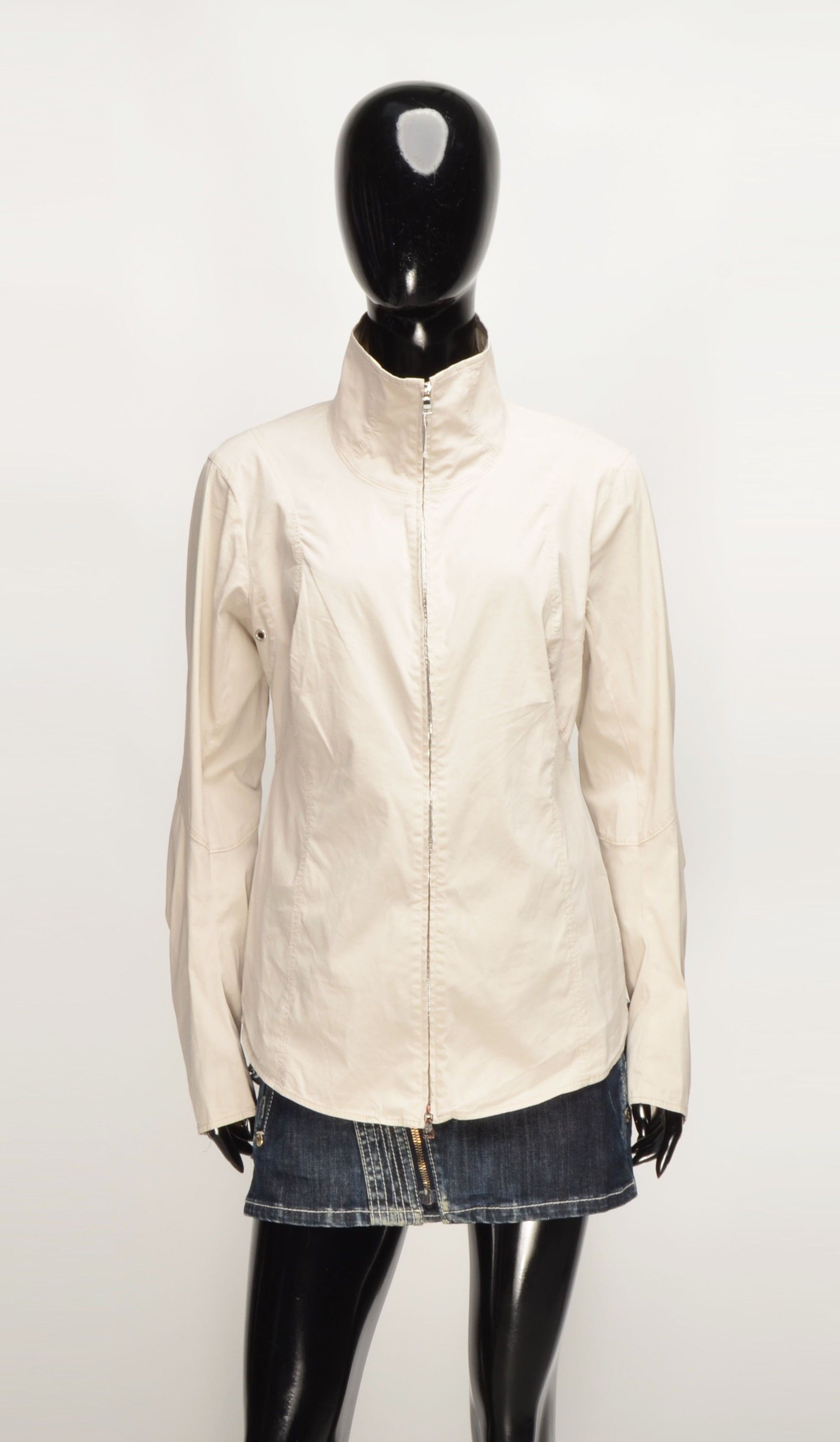 Prada Vintage Prada 90's Lightweight Full Zip Mock Neck Jacket Size XL / US 12-14 / IT 48-50 - 8 Thumbnail
