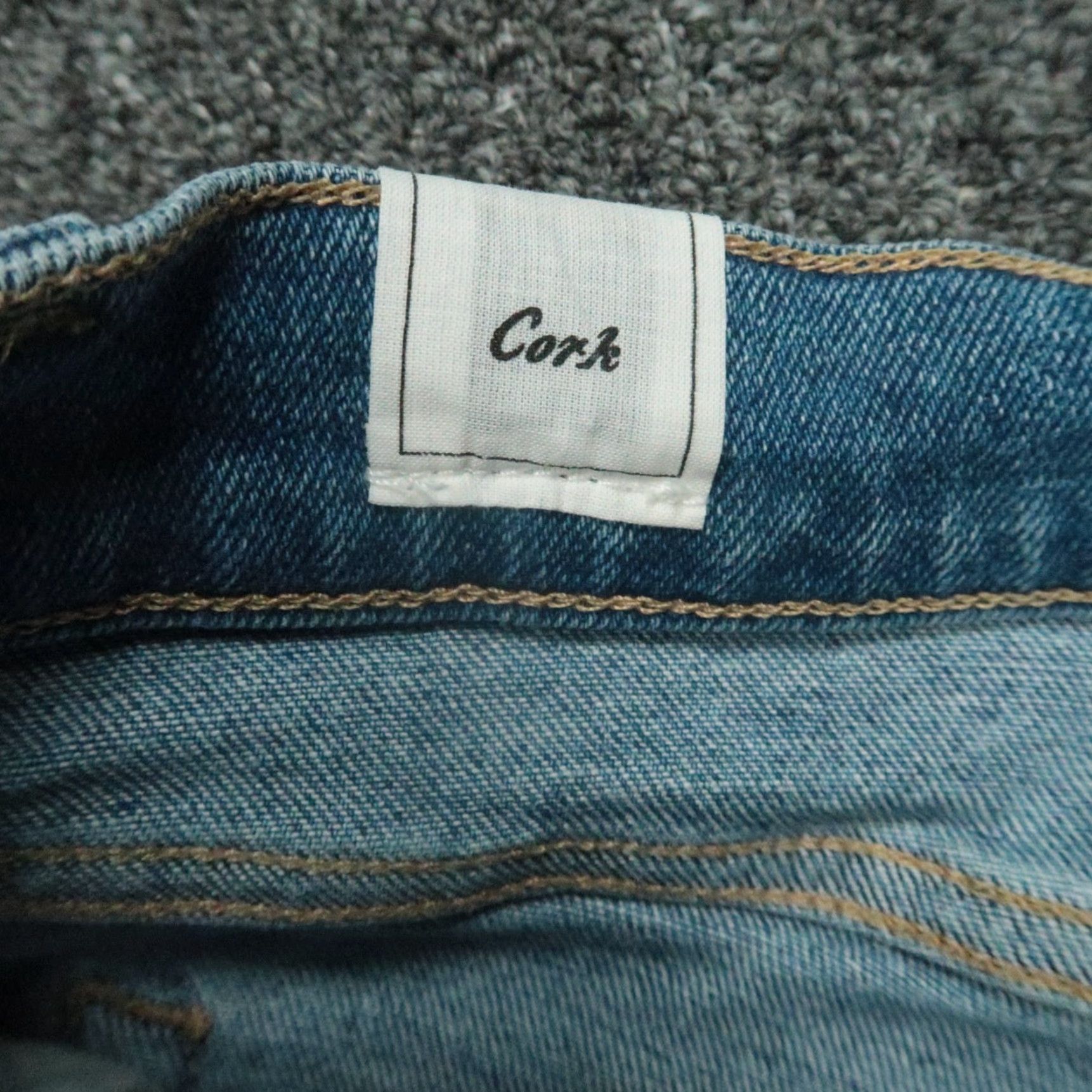 Frank & Eileen Frank Eileen Jeans Womens 29 Blue Cork Frayed Raw Hem Straight 29x26 Denim 5-Pocket Regular Stretch Modern Medium Blue Men’s/Women’s (adjusted) Size 29" - 5 Thumbnail