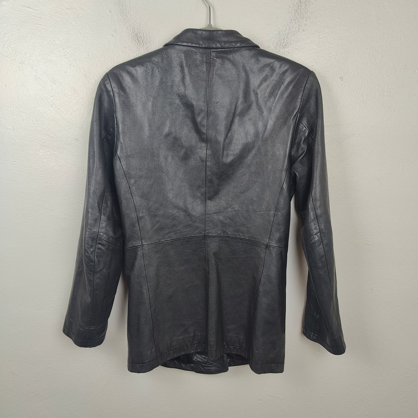 Other Vintage Lakeland Leather Jacket Womens 8 Black Button Up Size M / US 6-8 / IT 42-44 - 6 Thumbnail