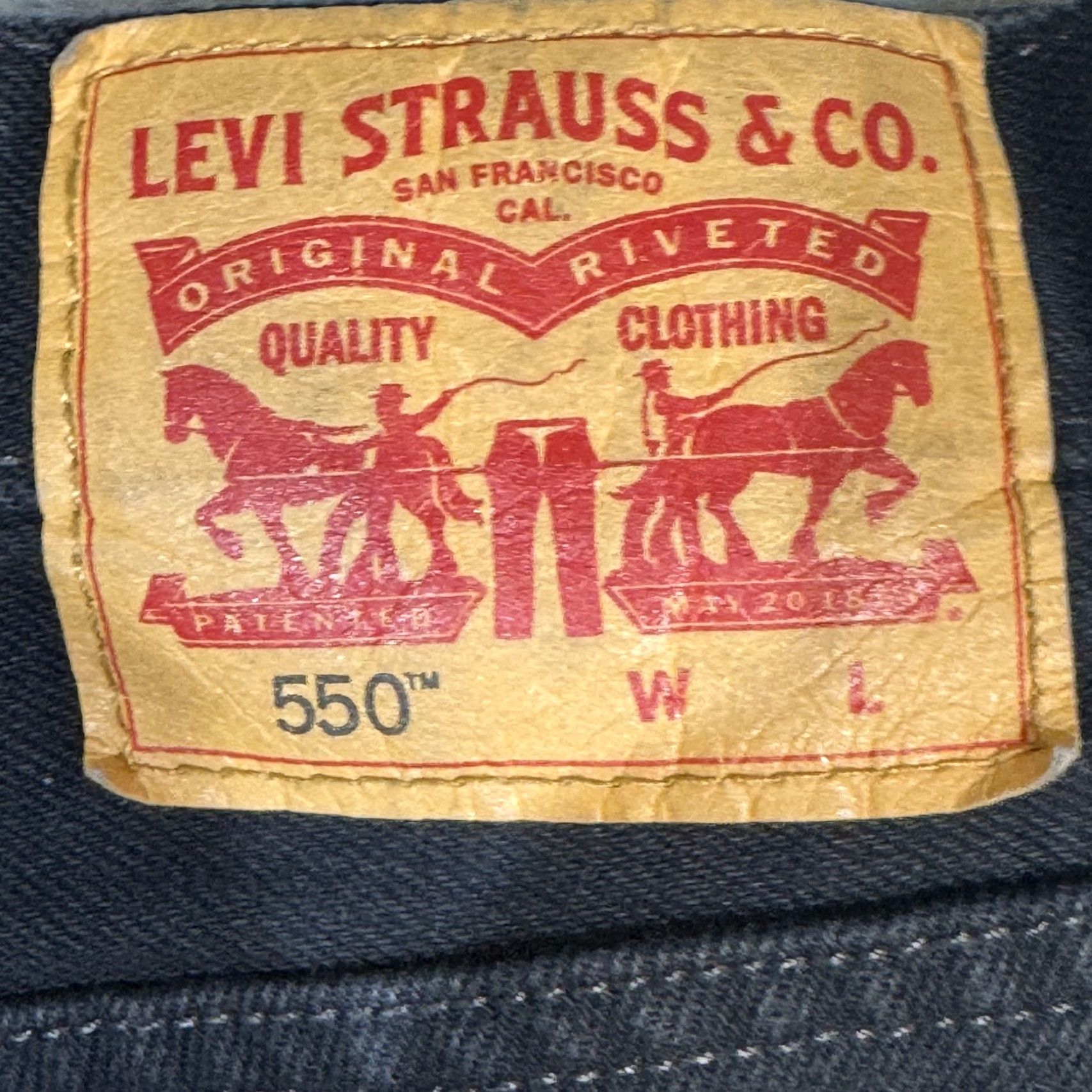 Levi's VINTAGE Levi's 550 Jeans Mens 50x30 Black Relaxed Fit Tapered Leg Denim Pants 100% Cotton Size US 34 / EU 50 - 3 Thumbnail