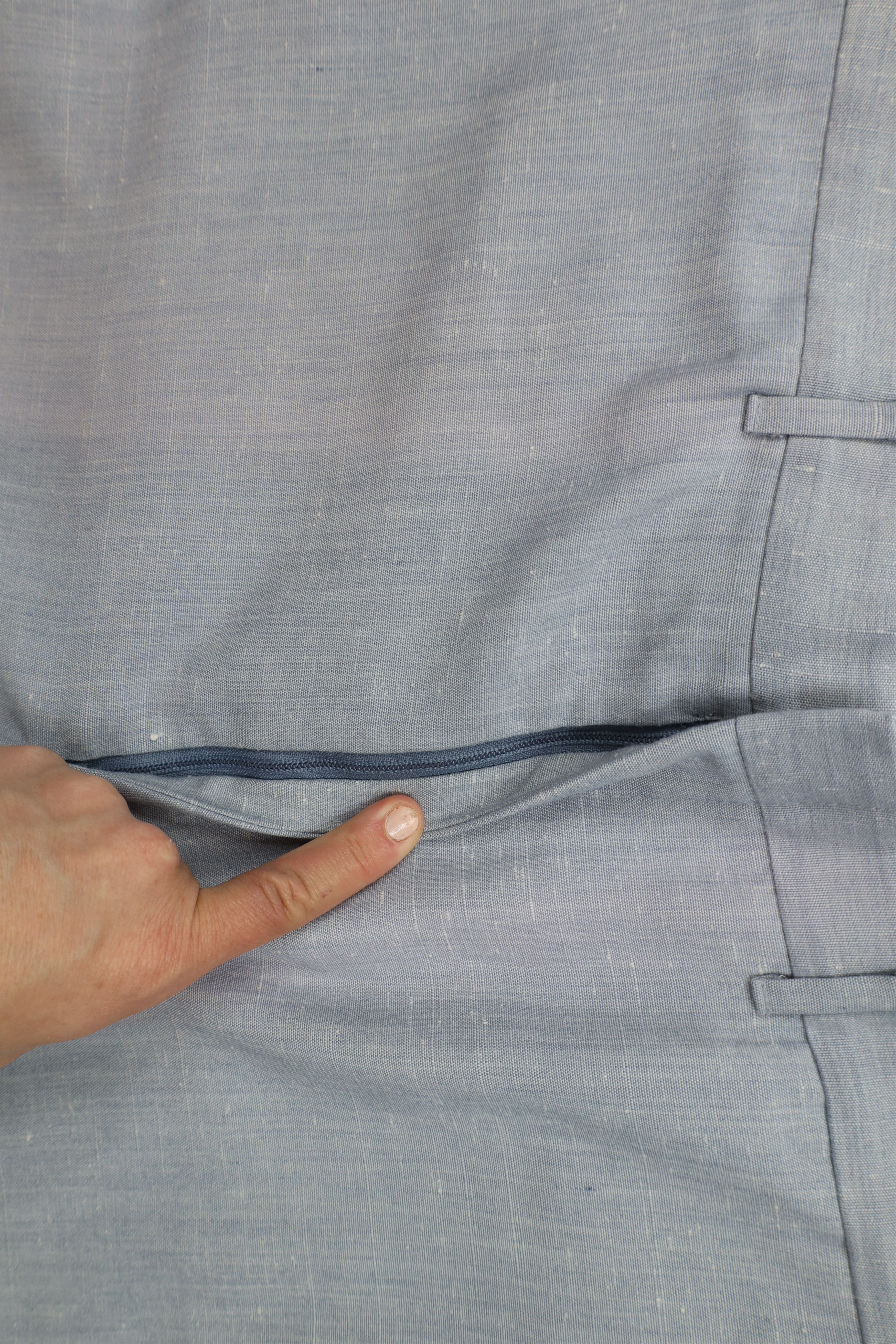 Vintage Vintage 70s Streetwear Chambray Wide Leg Chino Pants USA Size US 36 / EU 52 - 7 Thumbnail