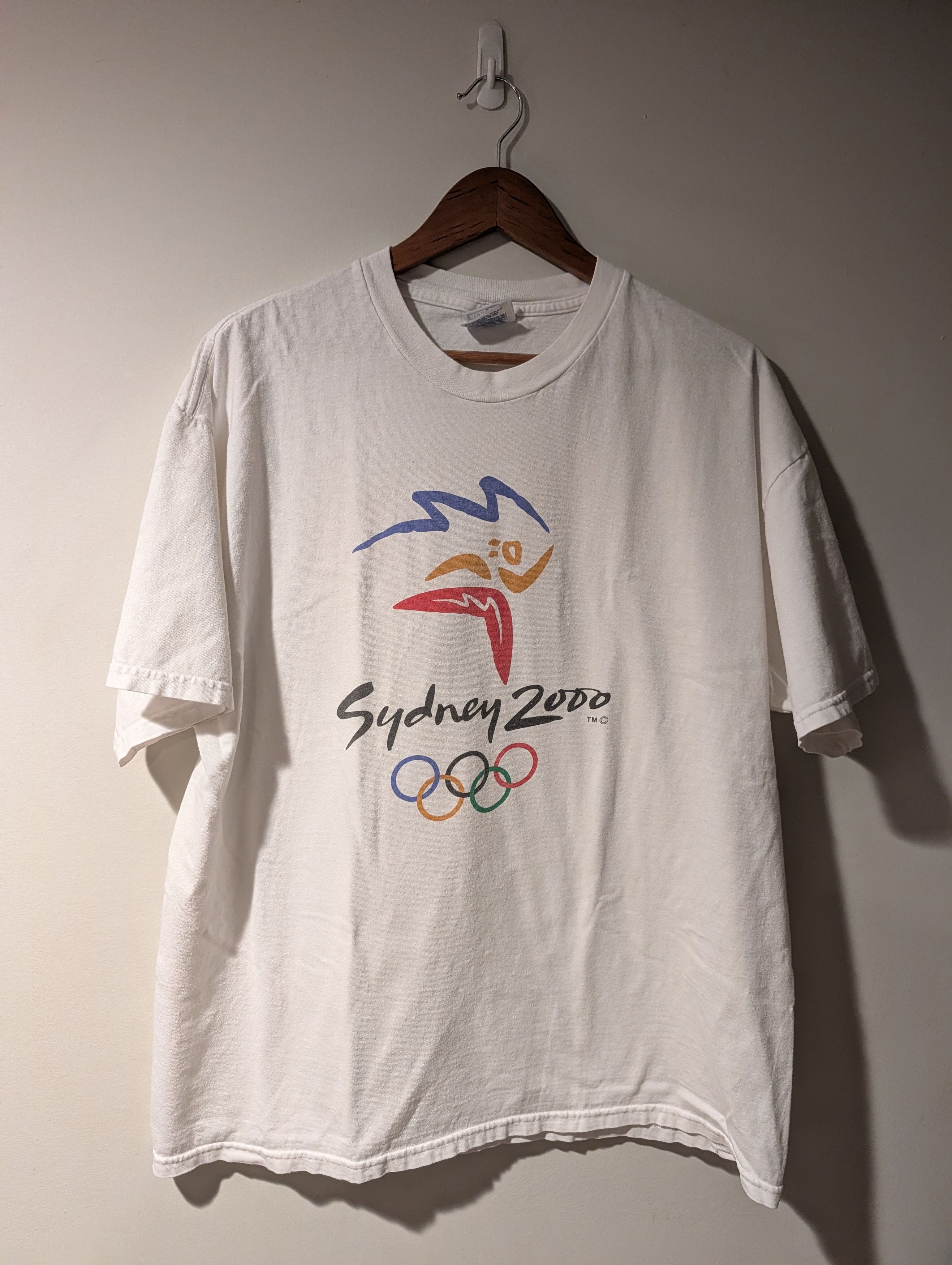 USA Olympics Vintage 2000 Sydney Olympic Games T-Shirt Mens XL White Size US XL / EU 56 / 4 - 1 Thumbnail