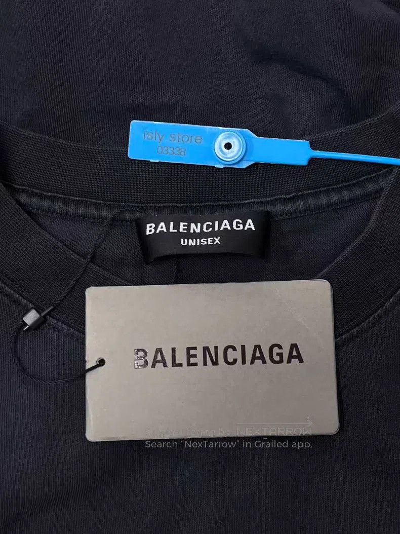 Balenciaga Balenciaga Logo Embroidered Crew Neck Short Sleeve T-shirt Size US XL / EU 56 / 4 - 5 Thumbnail