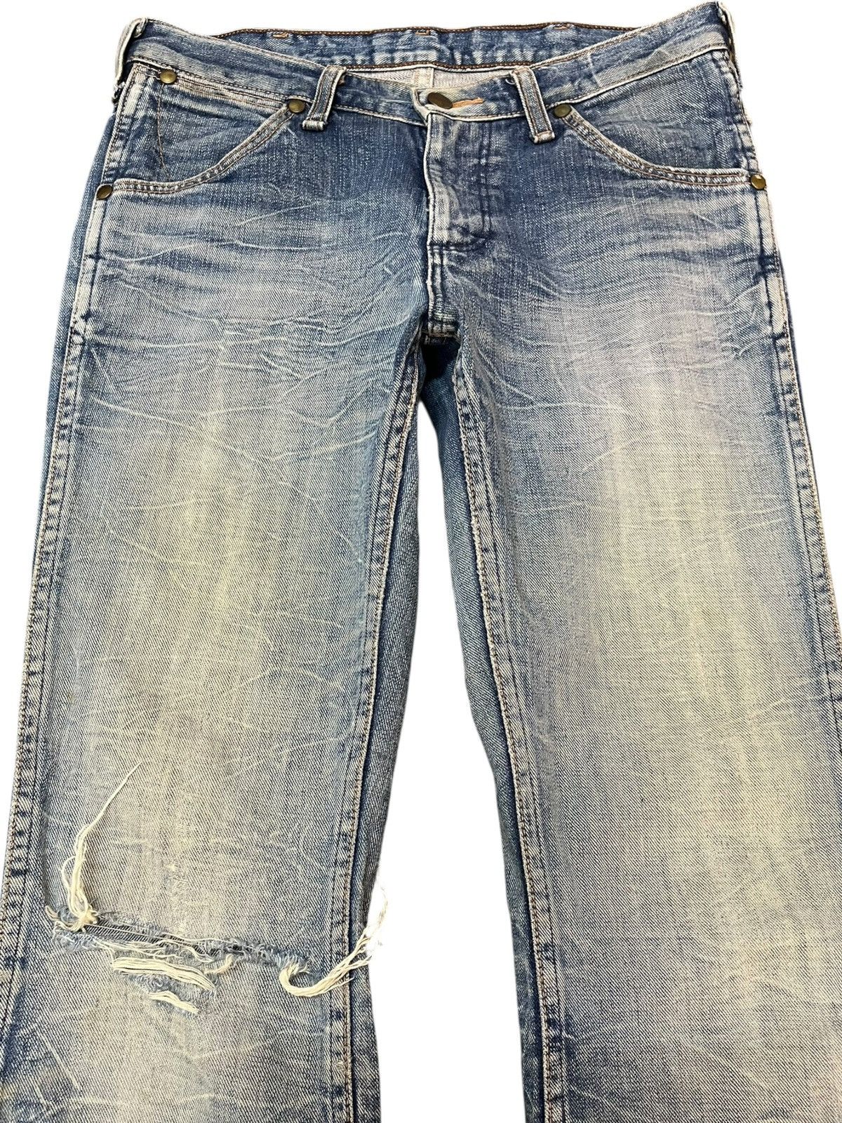 Wrangler Vintage Wrangler Flare Faded Distressed Denim Size US 30 / EU 46 - 2 Thumbnail