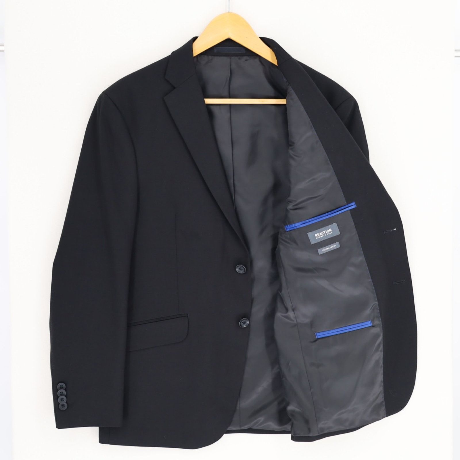 Kenneth Cole Kenneth Cole Reaction Men's Black Slim Fit Blazer Size 40S Size 40S - 4 Thumbnail