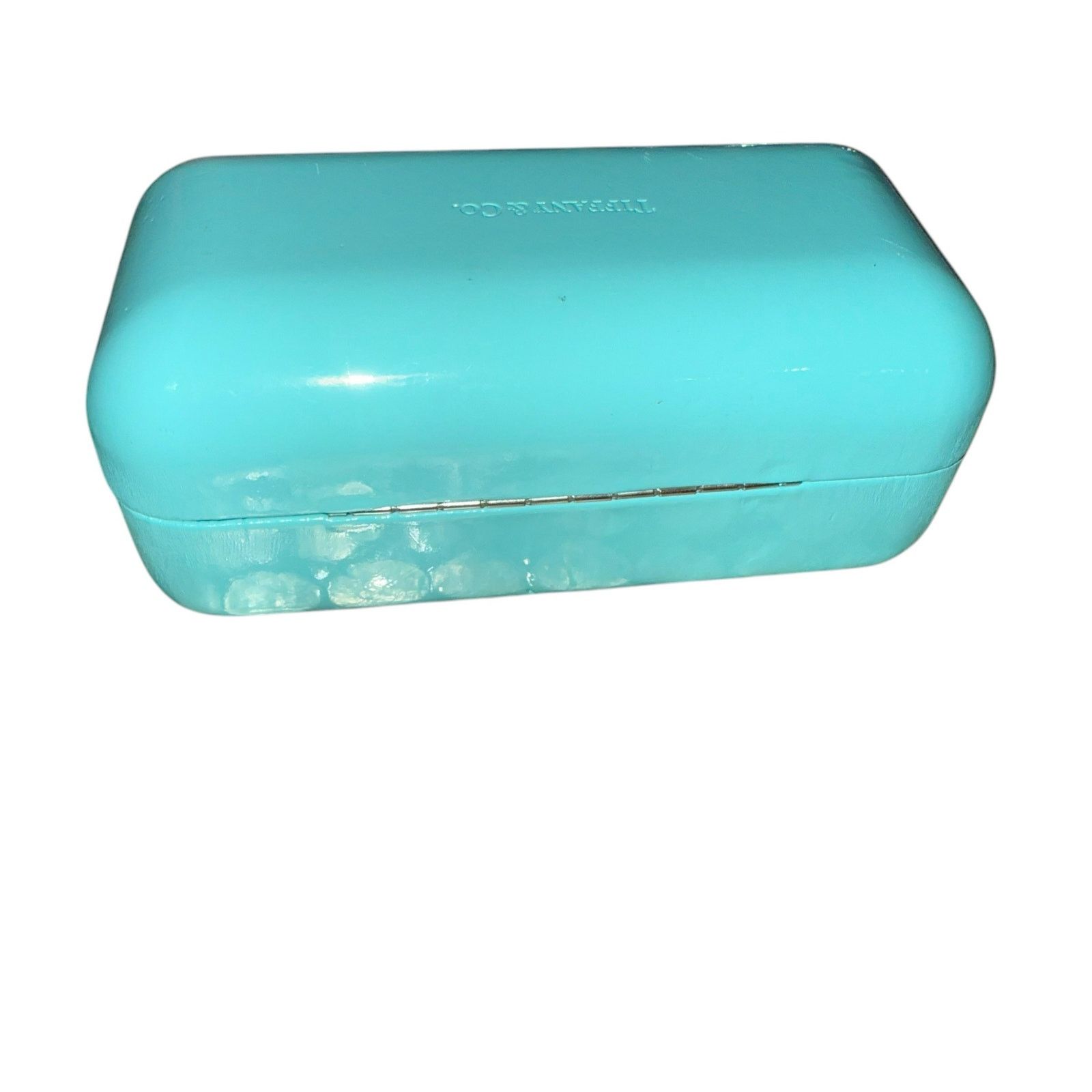 Tiffany & Co. Tiffany & Co. Turquoise Blue Hard Clam Shell Case and Cloth Size ONE SIZE - 12 Thumbnail