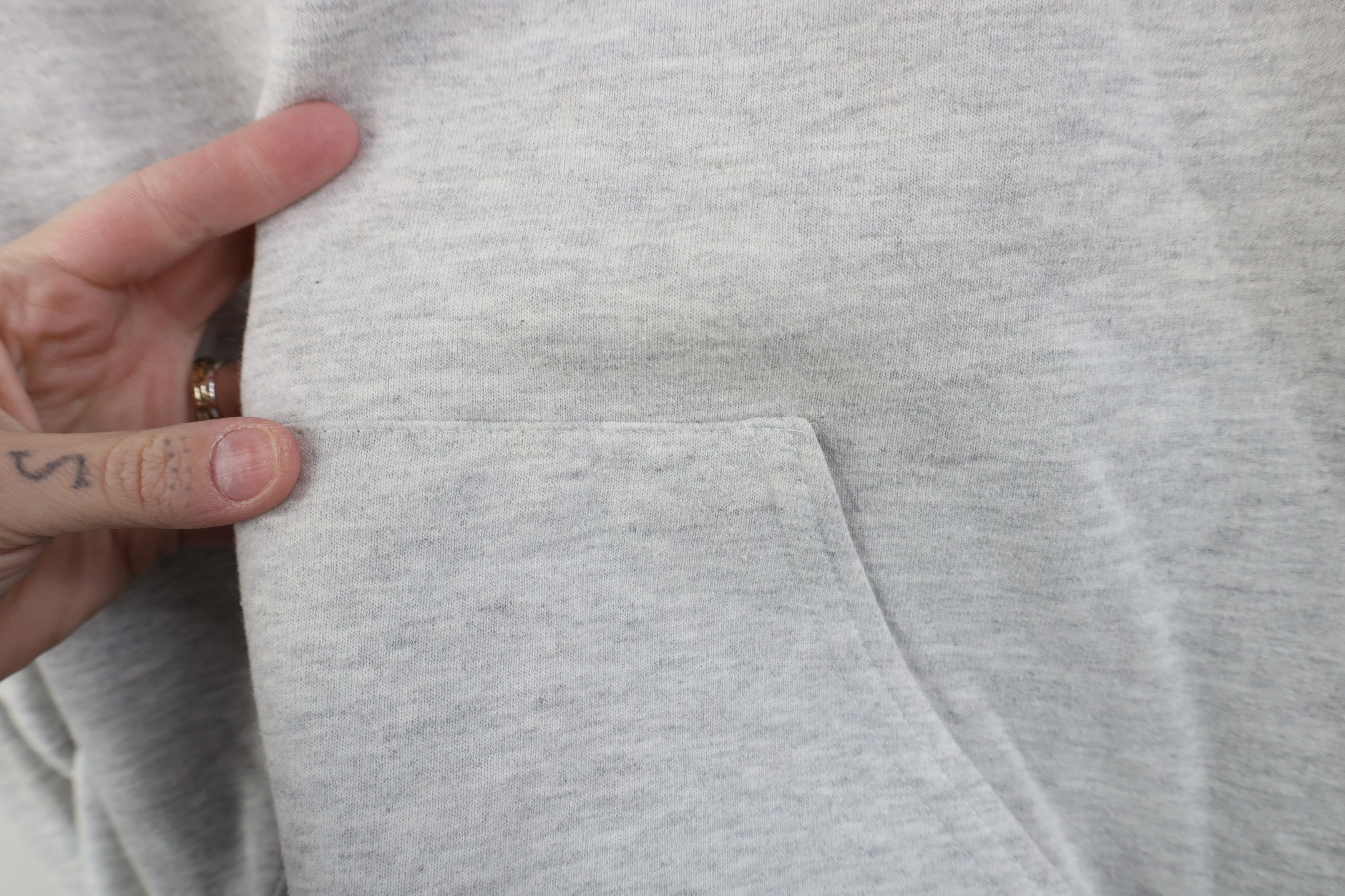 Vintage Vintage 90s Y2K Streetwear Hoodie Sweatshirt Heather Gray Size US L / EU 52-54 / 3 - 7 Thumbnail