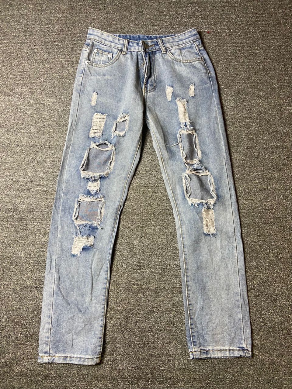 Japanese Brand × Jean × Vintage Japanese Brand Distressed Denim Jeans with Patches (128) Size US 27 - 1 Thumbnail
