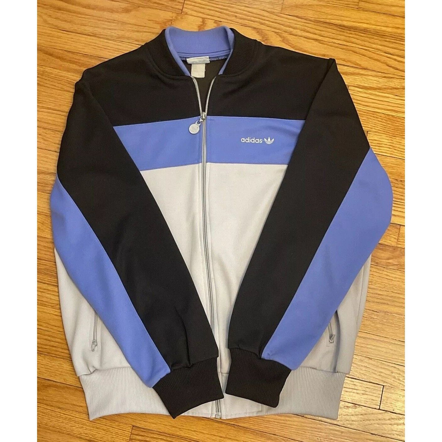 Adidas Vintage 80s Large Adidas ATP RUN DMC Hip Hop Trefoil Full Zi Size US L / EU 52-54 / 3 - 8 Thumbnail