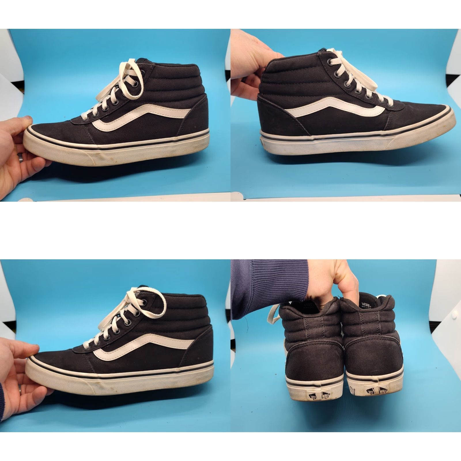 Vans VANS Sk8 Hi Top Sneakers Black White Suede Canvas Athletic Women’s Size 8 Size M / US 6-8 / IT 42-44 - 8 Thumbnail