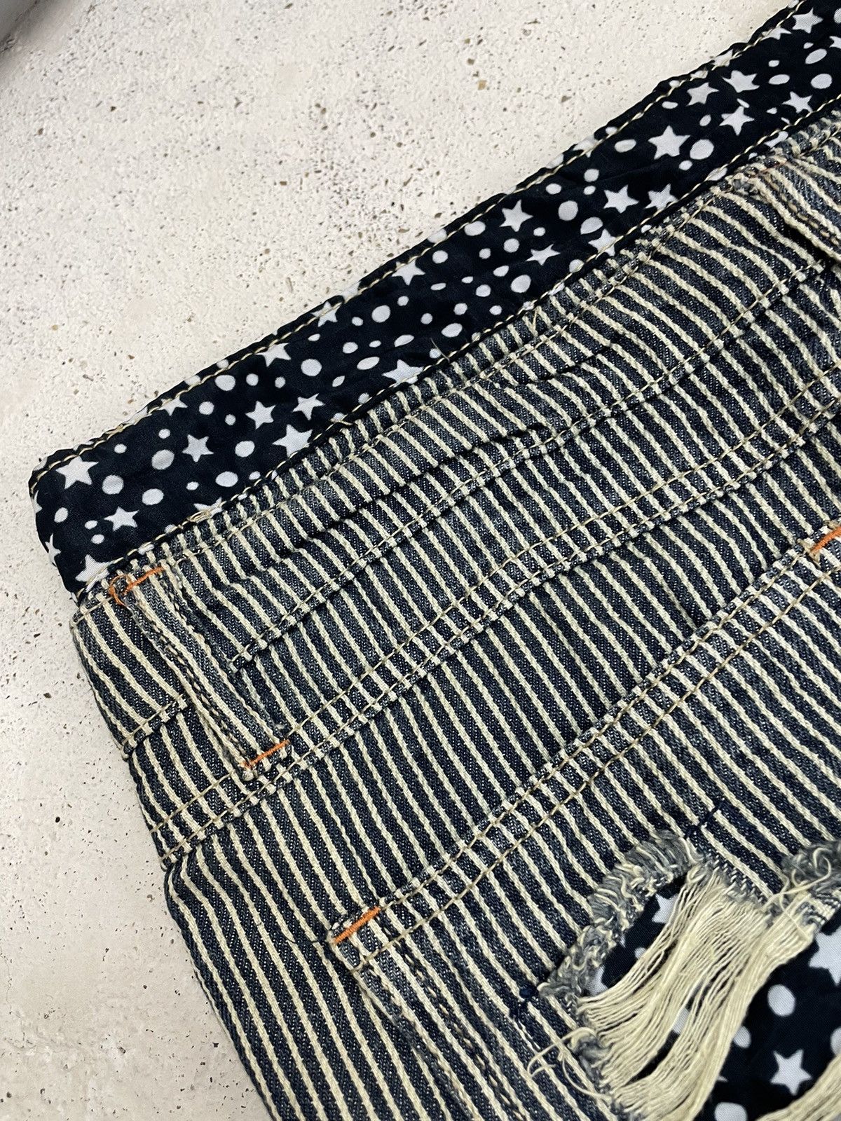 Hysteric Glamour × Japanese Brand Hickory Distressed Repair Double Waist Clone Devgru Y2K Size US 31 - 19 Thumbnail