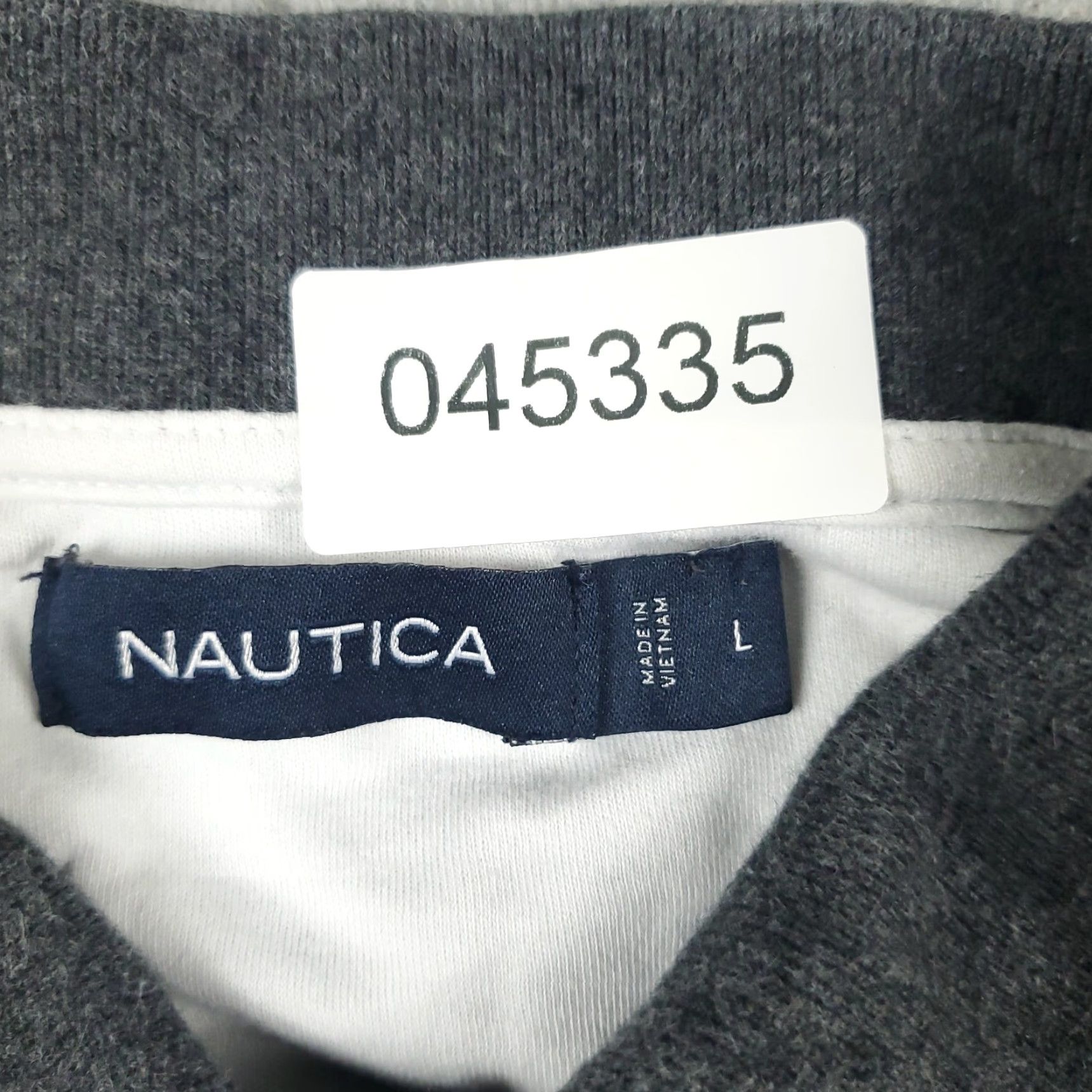 Nautica Nautica Polo Shirt Casual Gray Short Sleeve Adult Large Mens Size US L / EU 52-54 / 3 - 6 Thumbnail