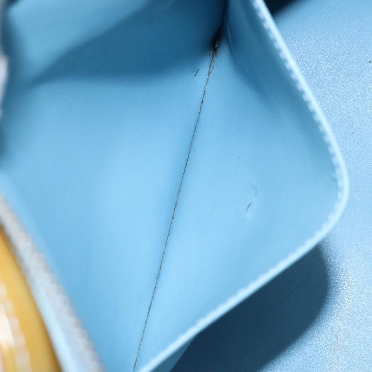 Louis Vuitton LOUIS VUITTON Monogram Vernis Houston Hand Bag Baby Blue Size ONE SIZE - 10 Thumbnail