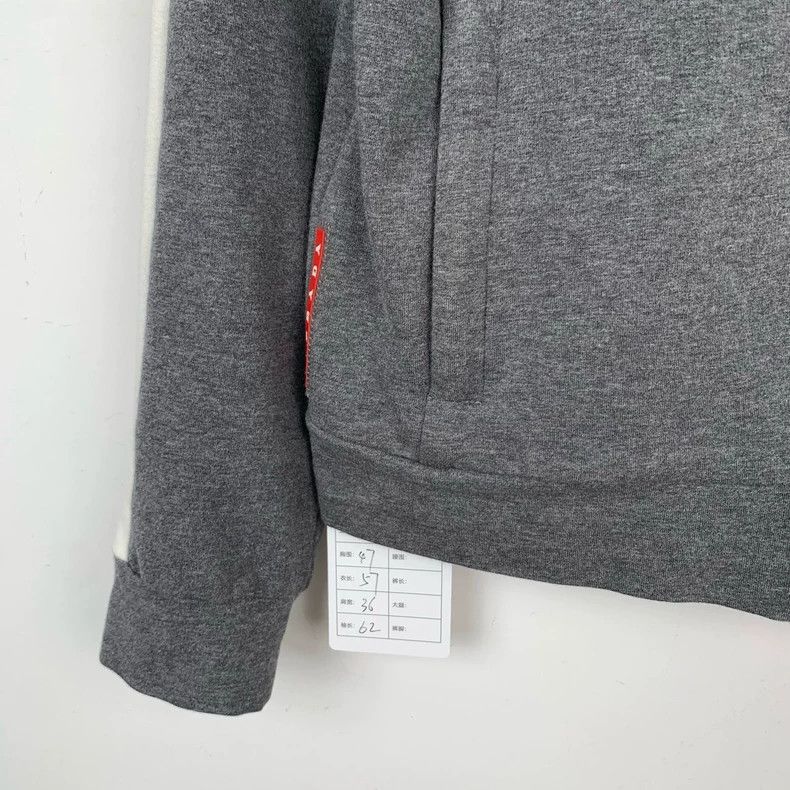 Prada Prada Logo patch hooded gray cotton zipper jacket 2501-Next Size US M / EU 48-50 / 2 - 4 Thumbnail