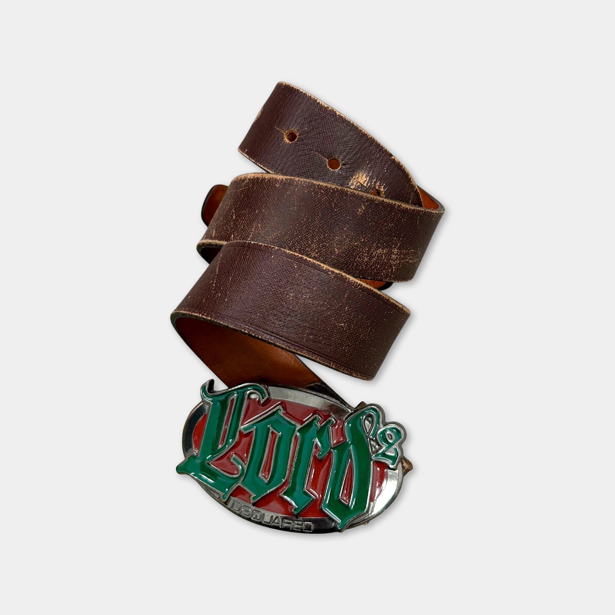 Dsquared2 Dsquared2 "Lord2" Enamel Buckle Belt Size ONE SIZE - 2 Thumbnail