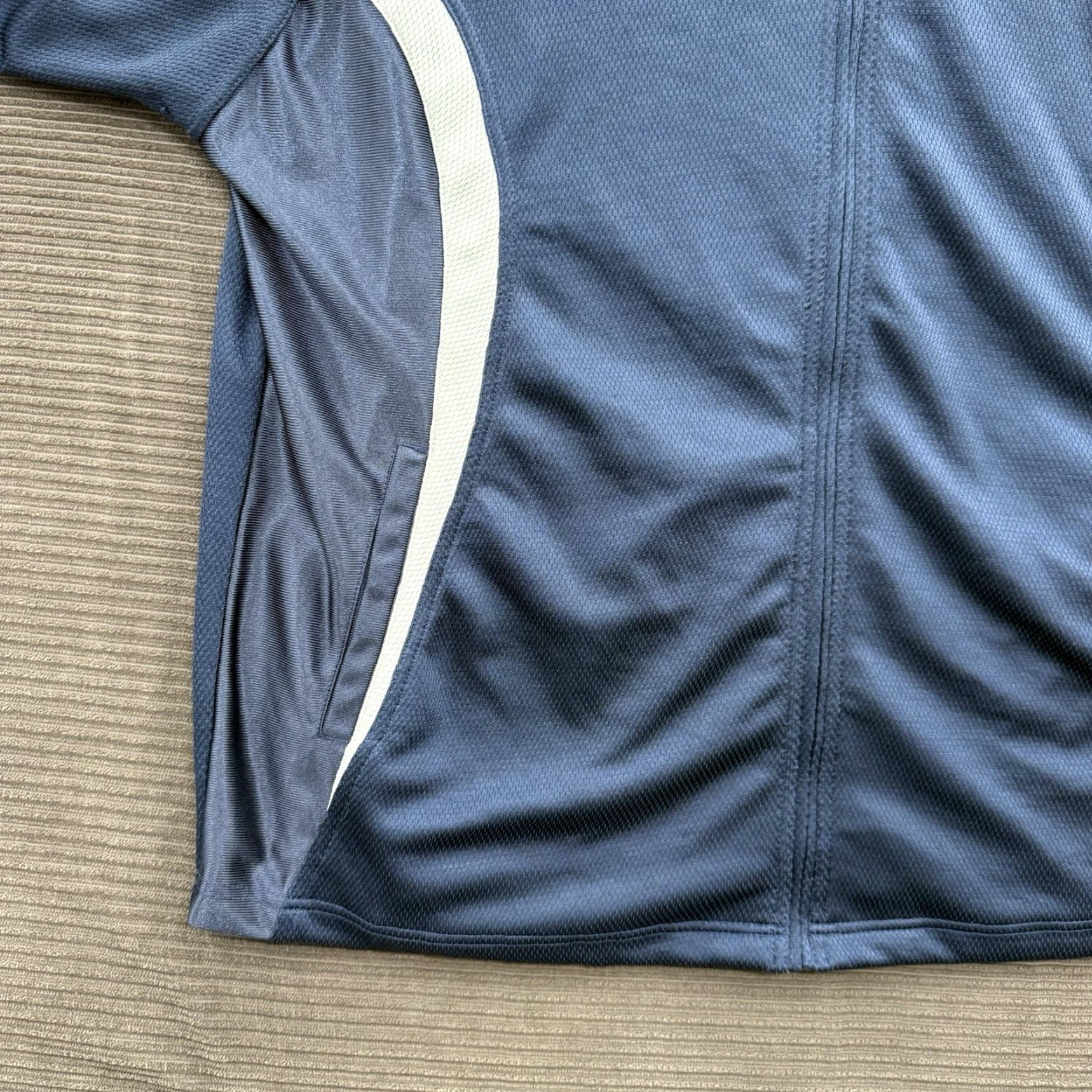 Reebok VINTAGE Reebok Jacket Men 3XL Blue Polyester Above The Rim Track Warmup Y2K (Basketball) Activewear Full Zip 90s Logo Mens Size US XXL / EU 58 / 5 - 6 Thumbnail