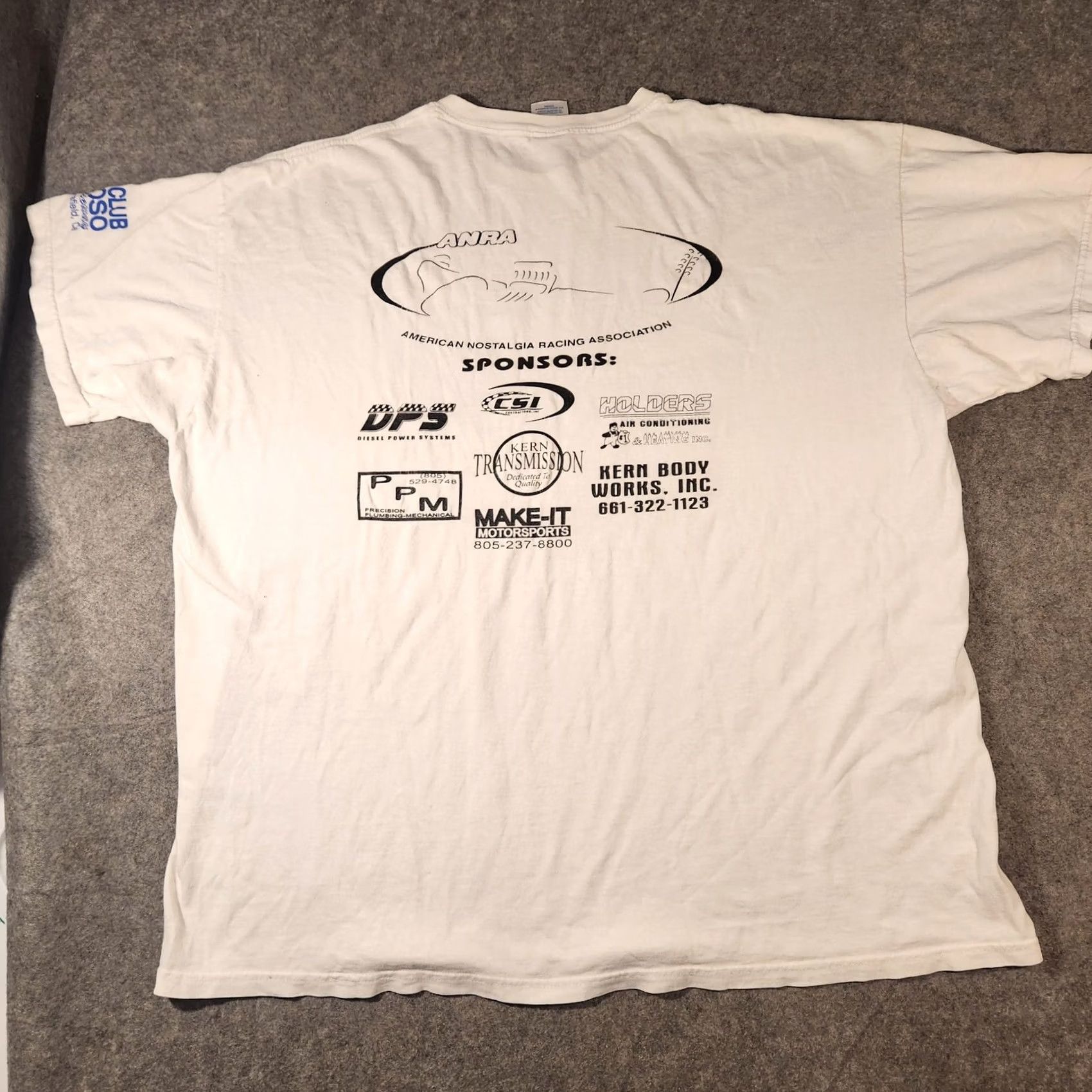 Jerzees ANRA Spring Nationals Shirt Mens 2XL White Drag Racing Graphic Bakersfield 2008 Size US XXL / EU 58 / 5 - 4 Thumbnail