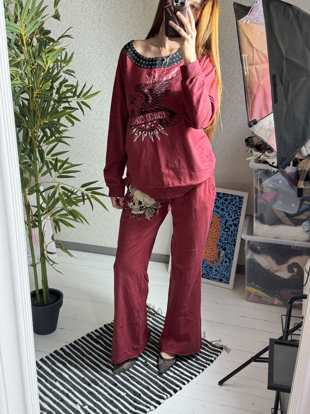 Ed Hardy VINTAGE ED HARDY 2000s SET TRACKSUIT Size L / US 10 / IT 46 - 1 Thumbnail