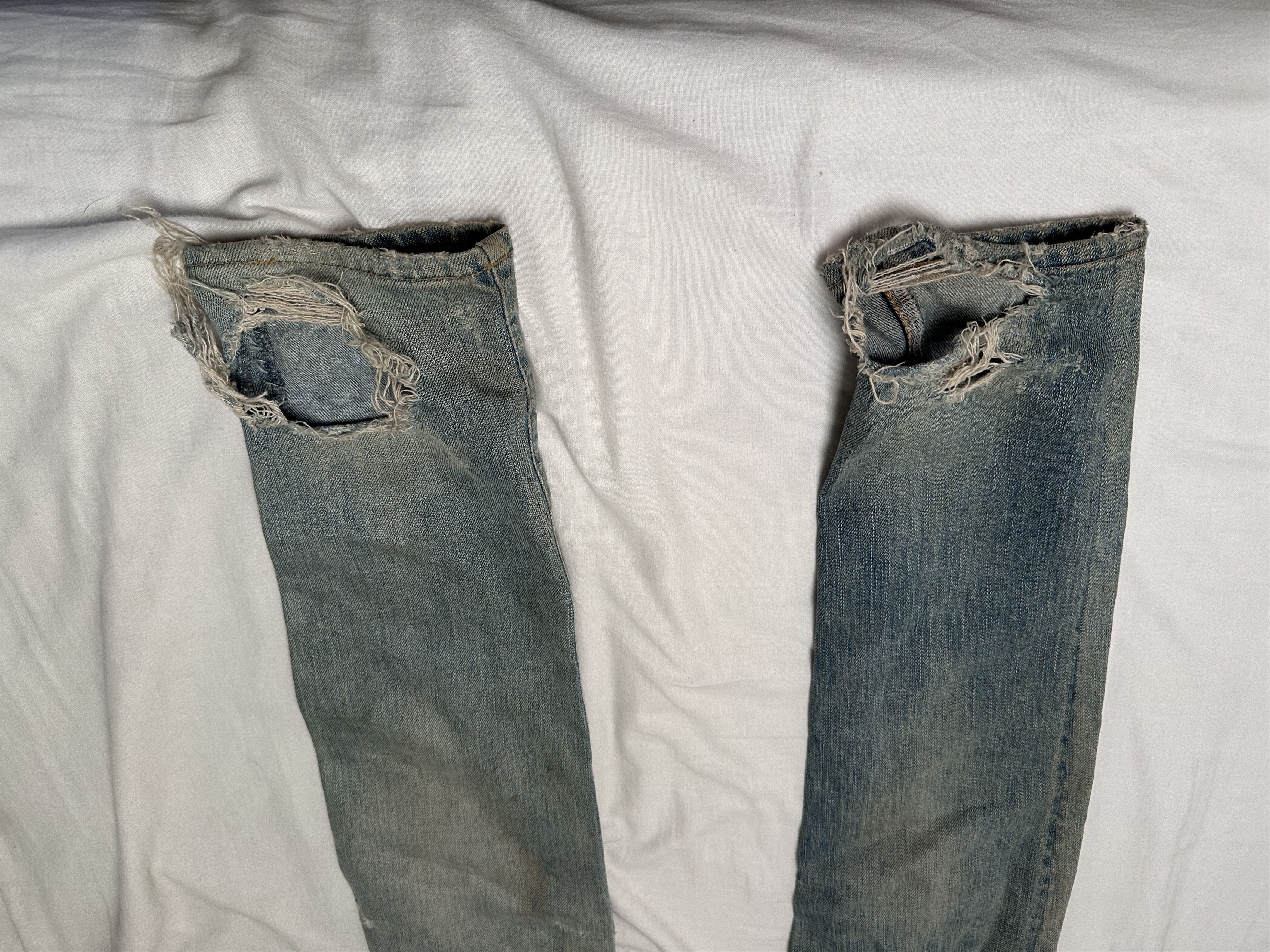 Saint Laurent Paris 2014 YSL SAINT LAURENT Paris Hedi Slimane Crash Denim Jeans Size US 32 / EU 48 - 9 Thumbnail