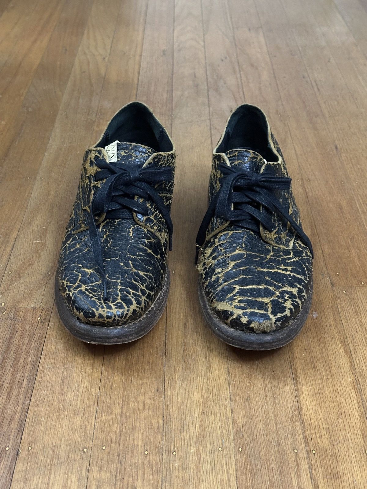 Visvim Rare Distressed Hammond Folk Derby Oxford shoes Size US 8.5 / EU 41-42 - 3 Thumbnail