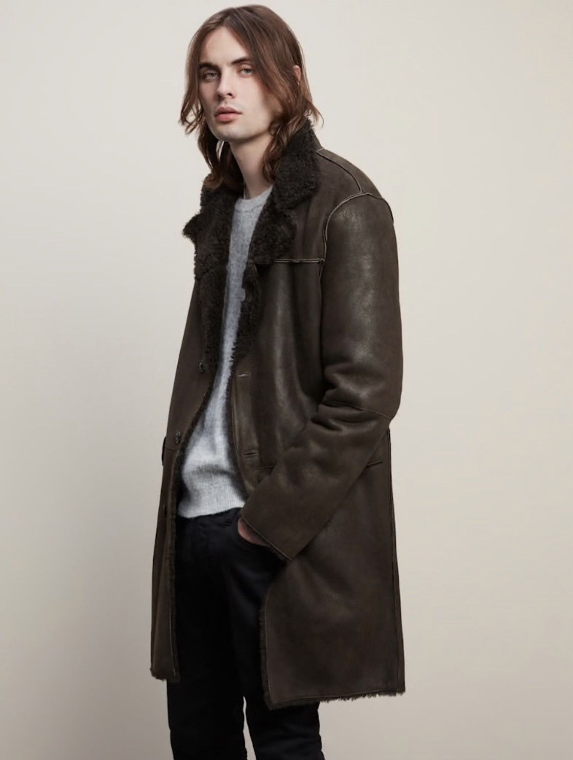 John Varvatos Shearling Coat Size EU 52 USA 42 Size US L / EU 52-54 / 3 - 9 Thumbnail