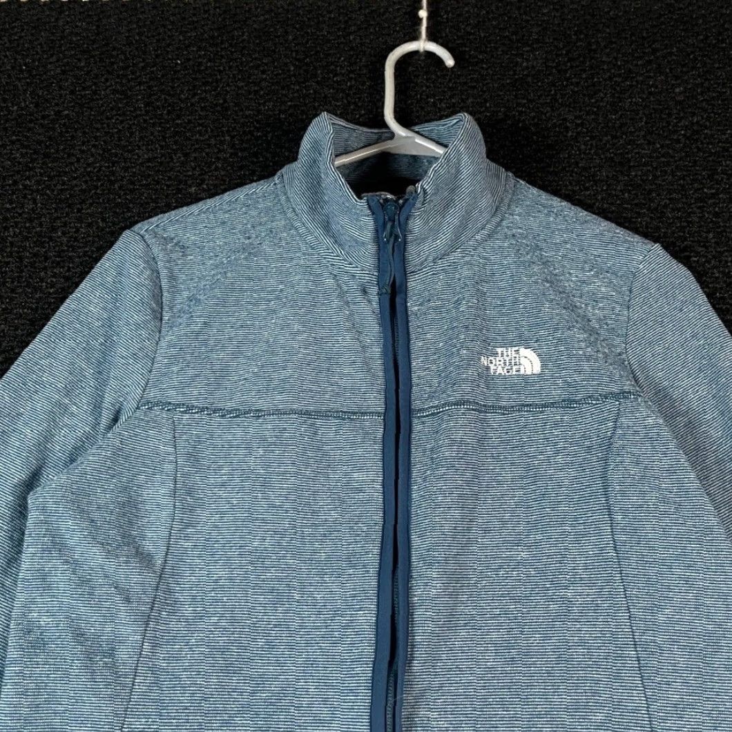 The North Face The North Face Womens Medium Blue Striped Full Zip Fleece Jacket Size M / US 6-8 / IT 42-44 - 2 Thumbnail