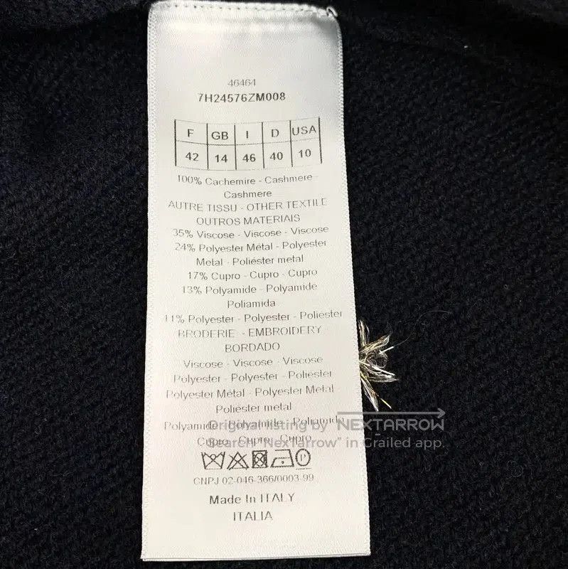 Dior Dior Cashmere Pullover Sweater in Navy Blue . Size XXS / US 00 / IT 34 - 6 Thumbnail