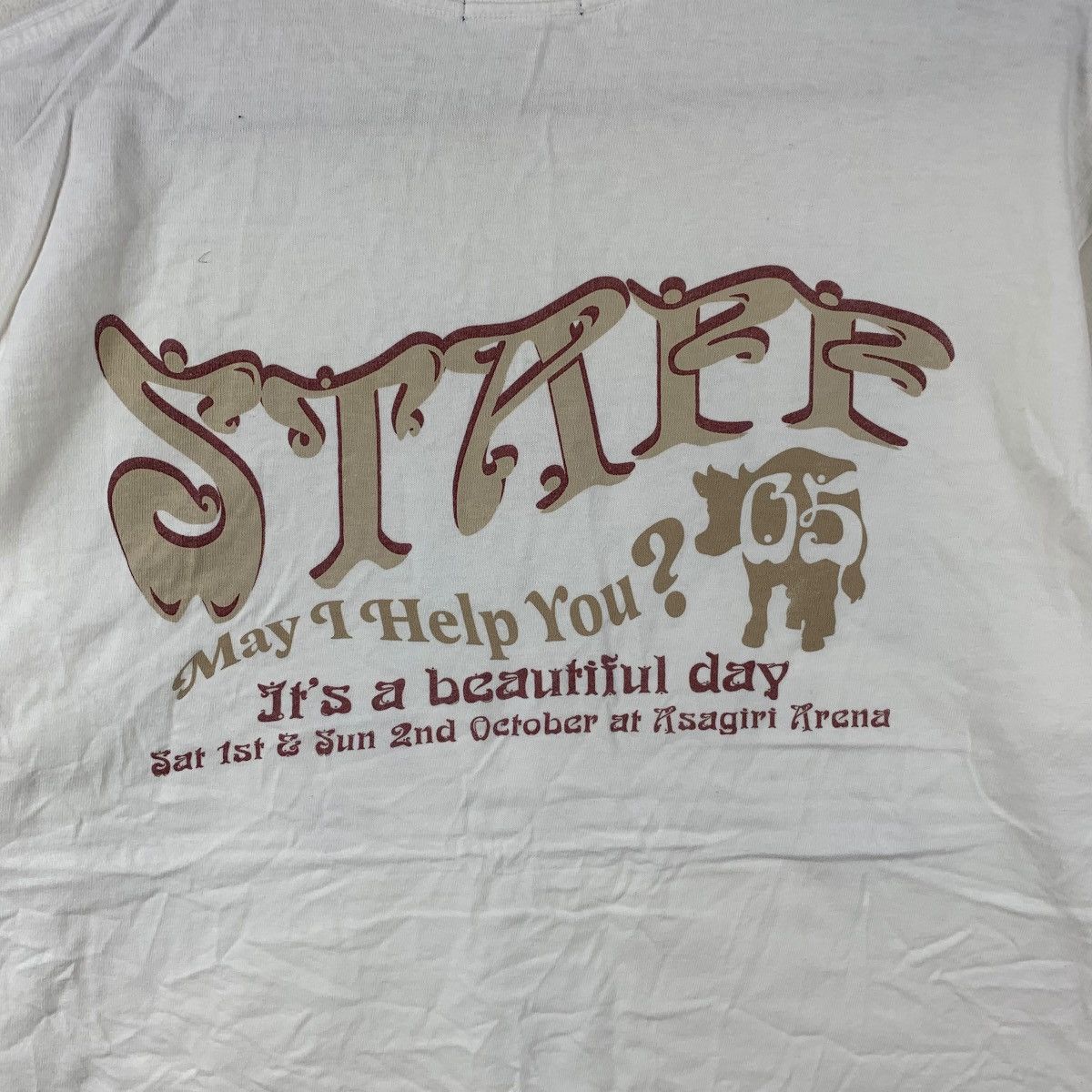 Vintage ASAGIRI JAM SMASH Japan Tour Arena Concert Staff Tee Shirt Size US M / EU 48-50 / 2 - 7 Thumbnail
