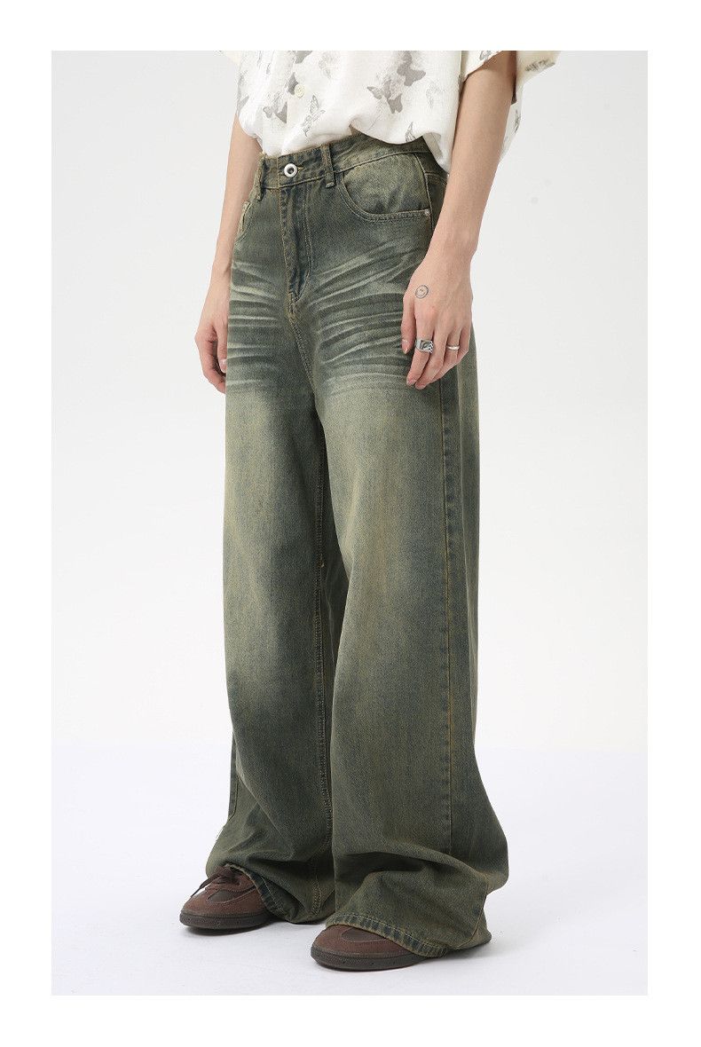 Japanese Brand × Jean American retro distressed straight wide-leg jeans Size US 32 / EU 48 - 2 Thumbnail