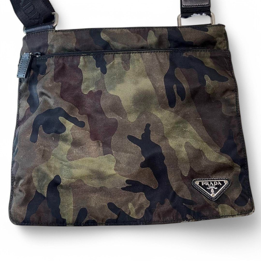 Prada Prada - Nylon Camo Shoulder Bag Crossbody Triangle Logo Size ONE SIZE - 2 Thumbnail