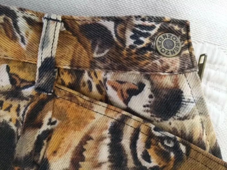 Kenzo KENZO Hokusai 1980s lion tiger denim skirt Size 25" / US 0 / IT 36 - 5 Thumbnail