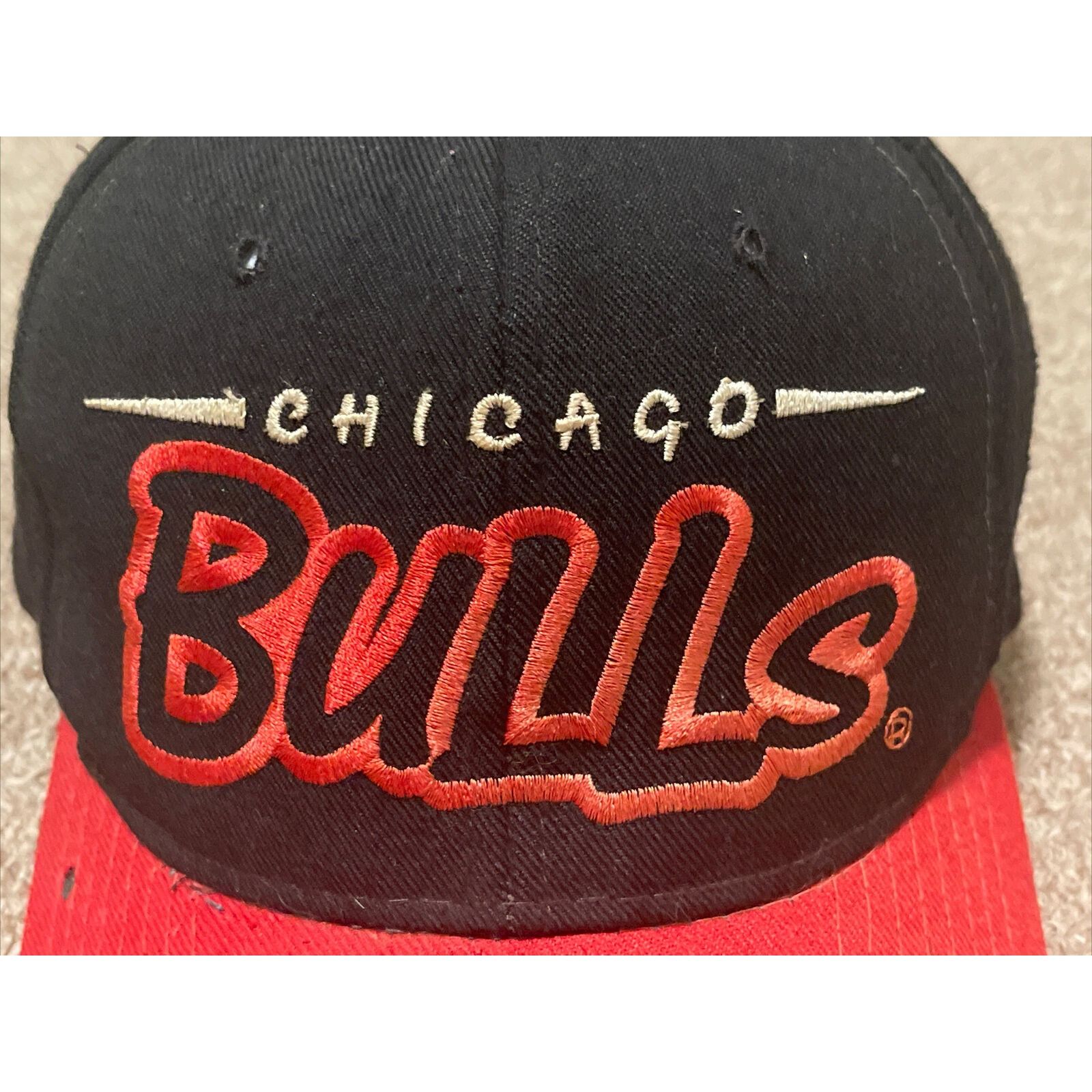 Starter Vintage 90s Starter Chicago Bulls Script NBA Snapback Hat Ca Size ONE SIZE - 2 Thumbnail