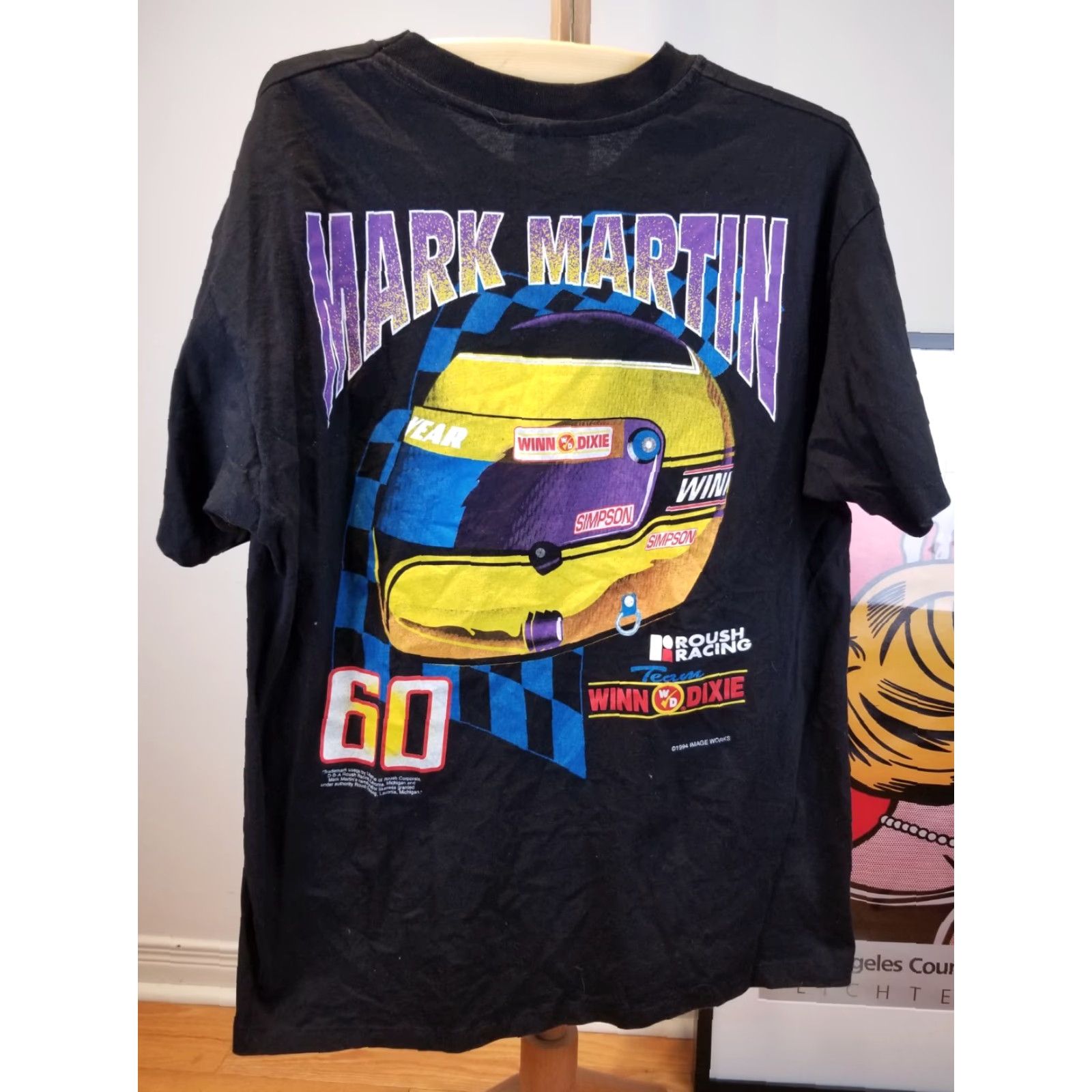 Vintage VINTAGE MARK MARTIN WINN DIXIE RACING SINGLE STITCH BLACK T-SHIRT SZ XL Men Shirt XL Black Vintage 94' Retro USA Size US XL / EU 56 / 4 - 6 Thumbnail