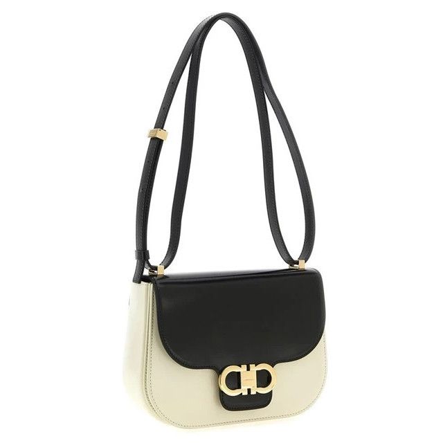 Salvatore Ferragamo FERRAGAMO North South Double Gancini XS Black Crossbody Bag Size ONE SIZE - 3 Thumbnail