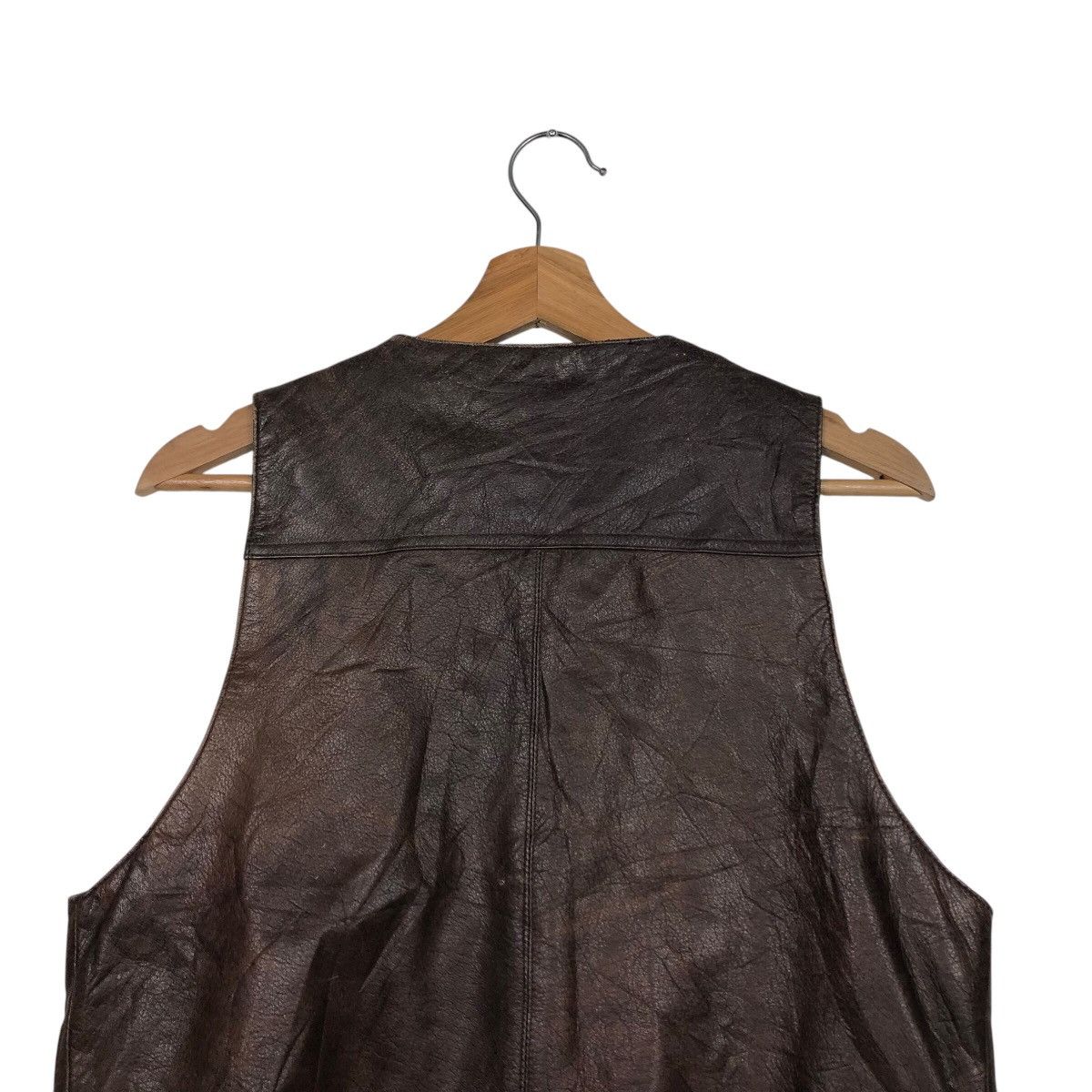 Japanese Brand × Vintage 📌Vintage Leather Vest Utility Harajaku Mother Size US M / EU 48-50 / 2 - 10 Thumbnail