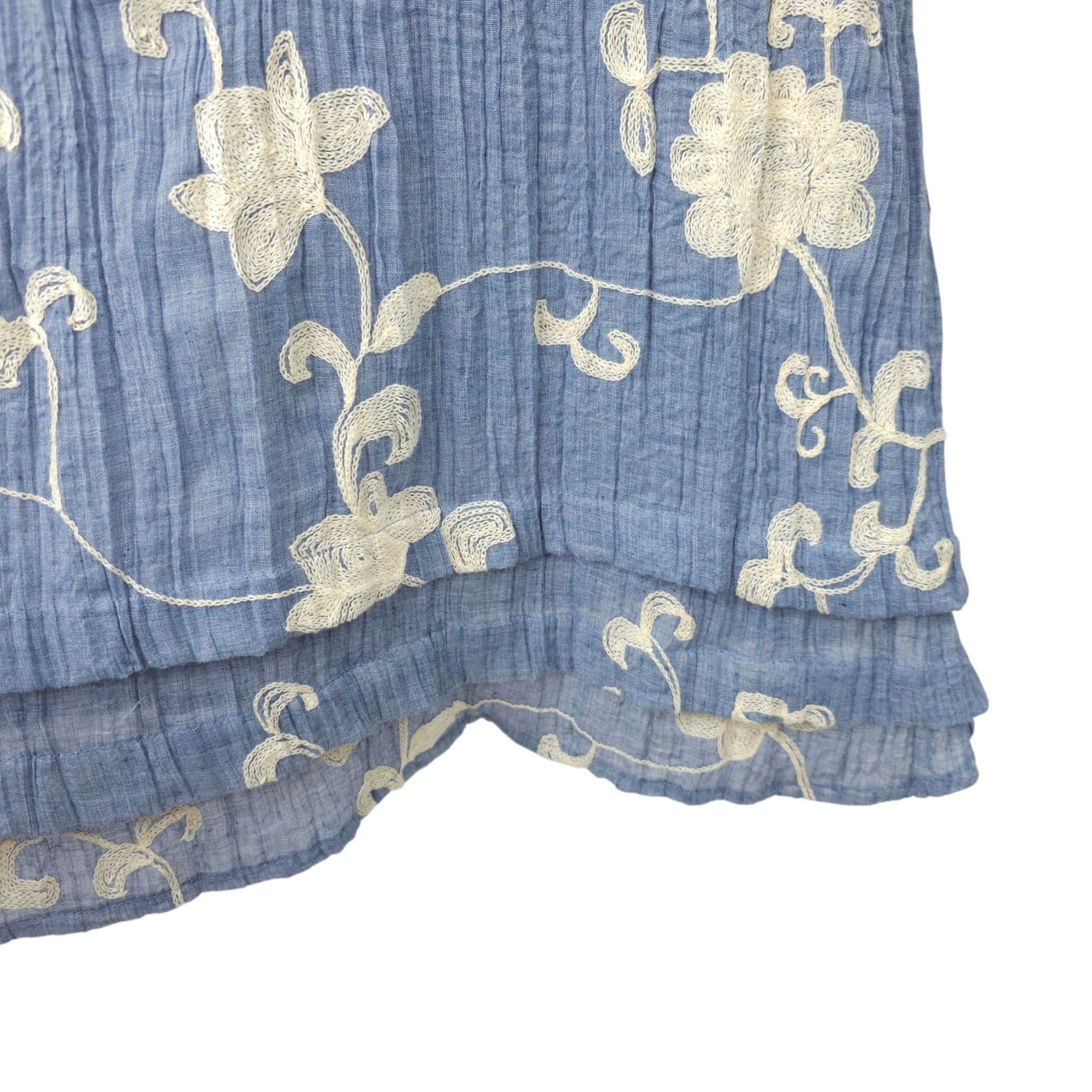 Soft Surroundings Soft Surroundings Pleated Floral Top Womens XS Embroidered Size XS / US 0-2 / IT 36-38 - 17 Thumbnail