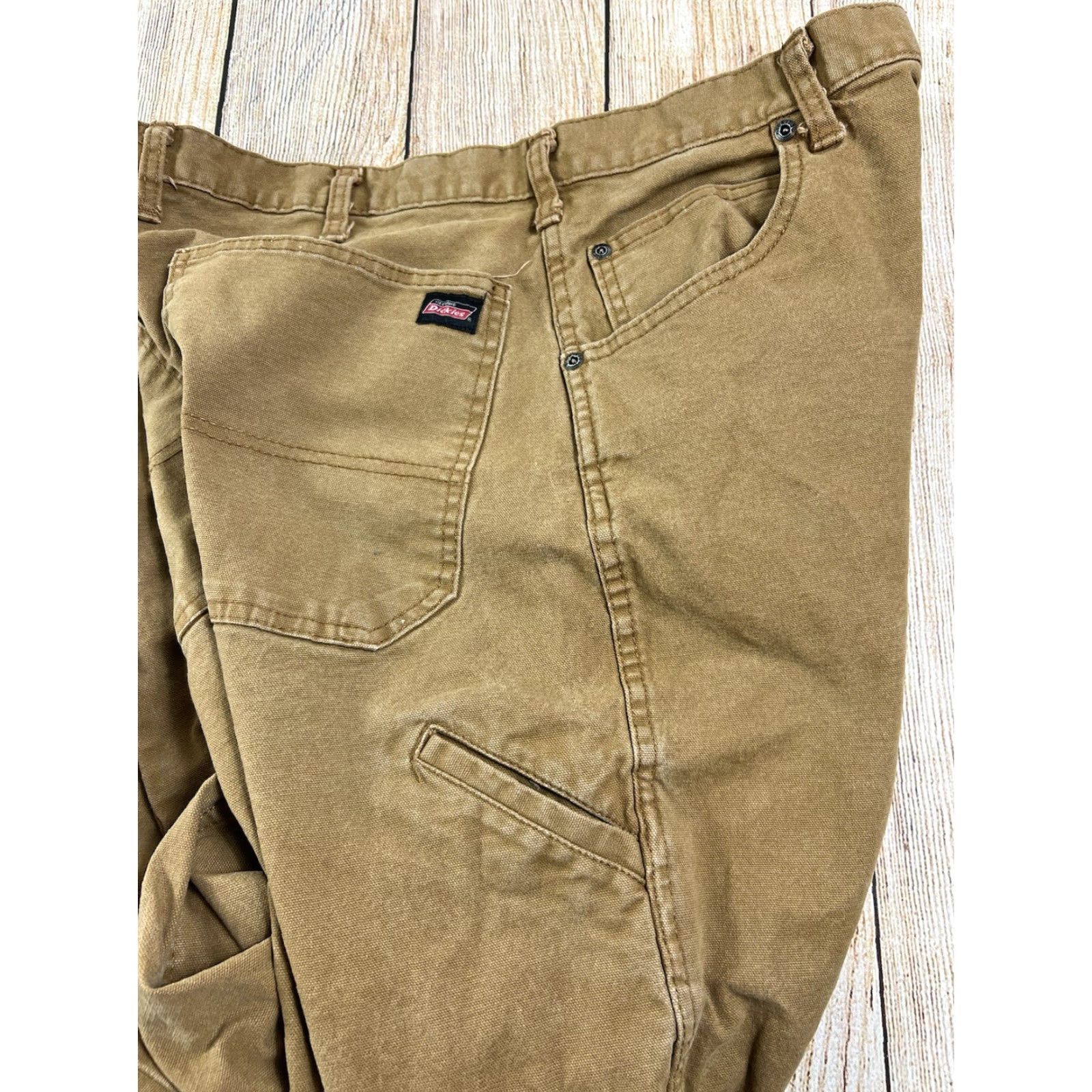 Dickies Dickies Jeans Carpenter 34x32 Brown Straight Leg Work Wear Pants Mens Regular Inseam 32 Brown Pockets Easy Care Size US 34 / EU 50 - 4 Thumbnail