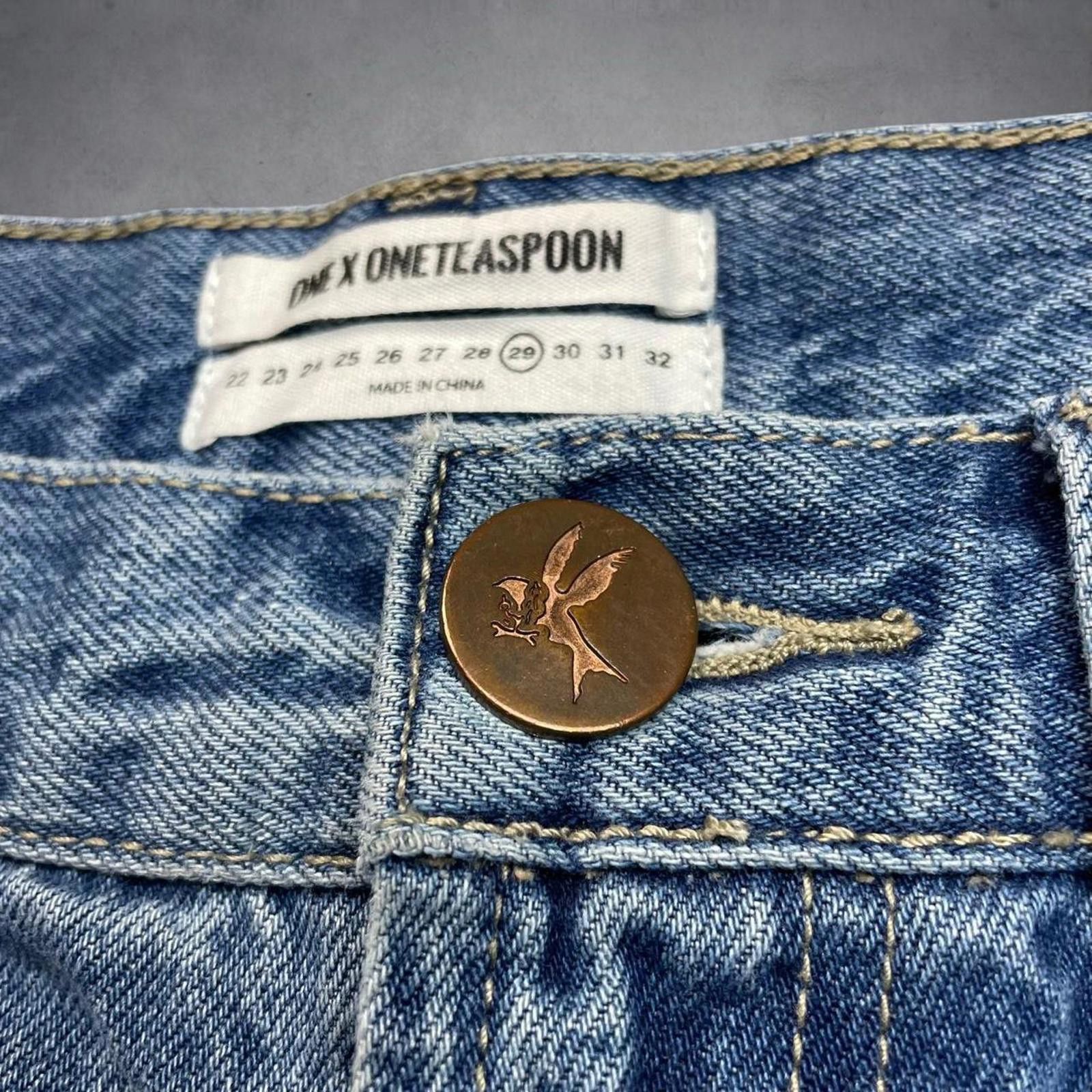One Teaspoon One Teaspoon Denim Skirt Size 29 Blue Vintage Distressed Hem Size 28" / US 6 / IT 42 - 2 Thumbnail