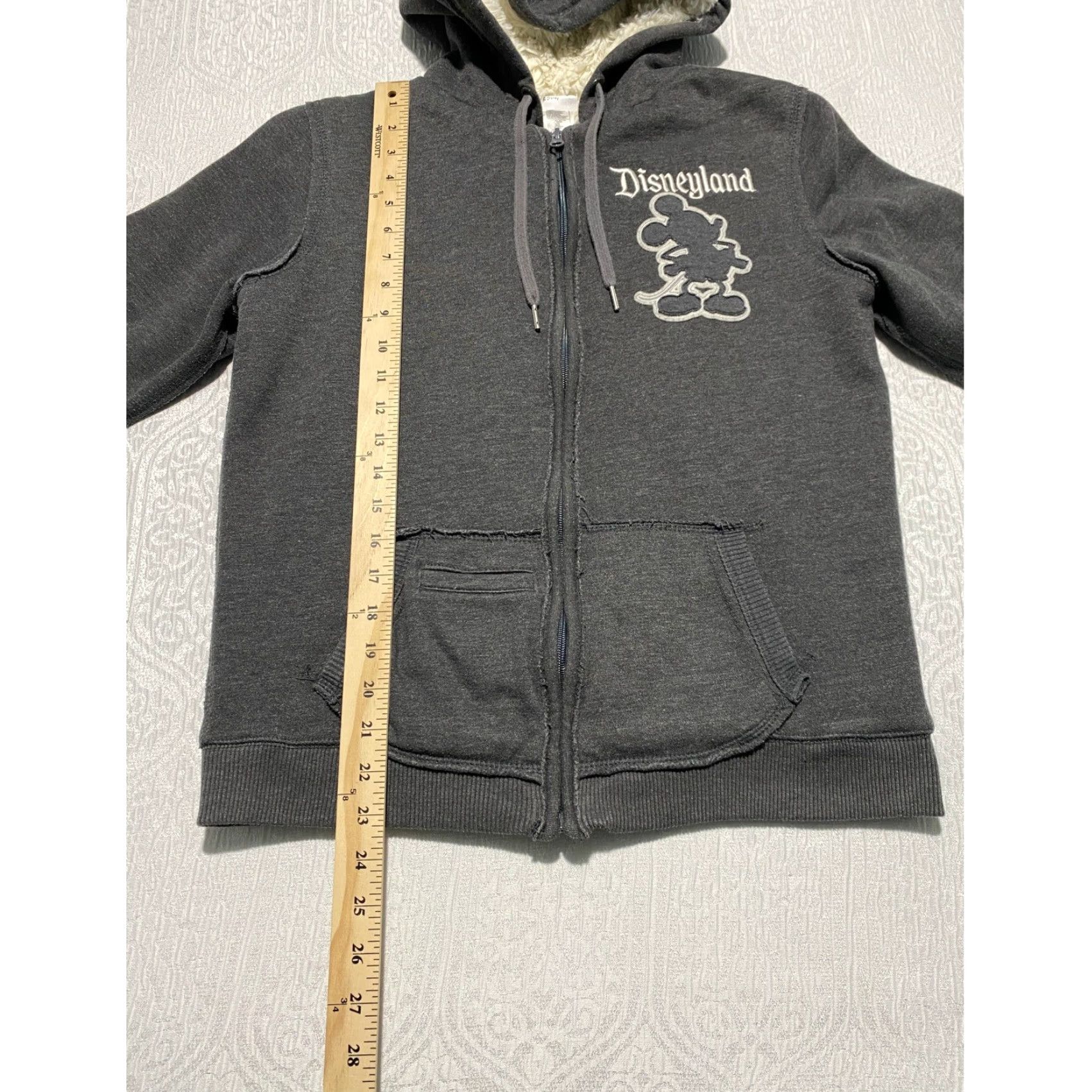 Disney Disney Parks Disneyland 55 Mickey Mouse Sherpa Lined Zip Hoodie Gray Womens M Size M / US 6-8 / IT 42-44 - 6 Thumbnail