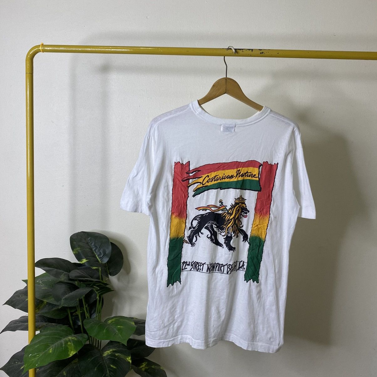 Vintage 1990s Costarican Nature Rastafari Bob Marley Reggae T Shirt Size US M / EU 48-50 / 2 - 1 Thumbnail