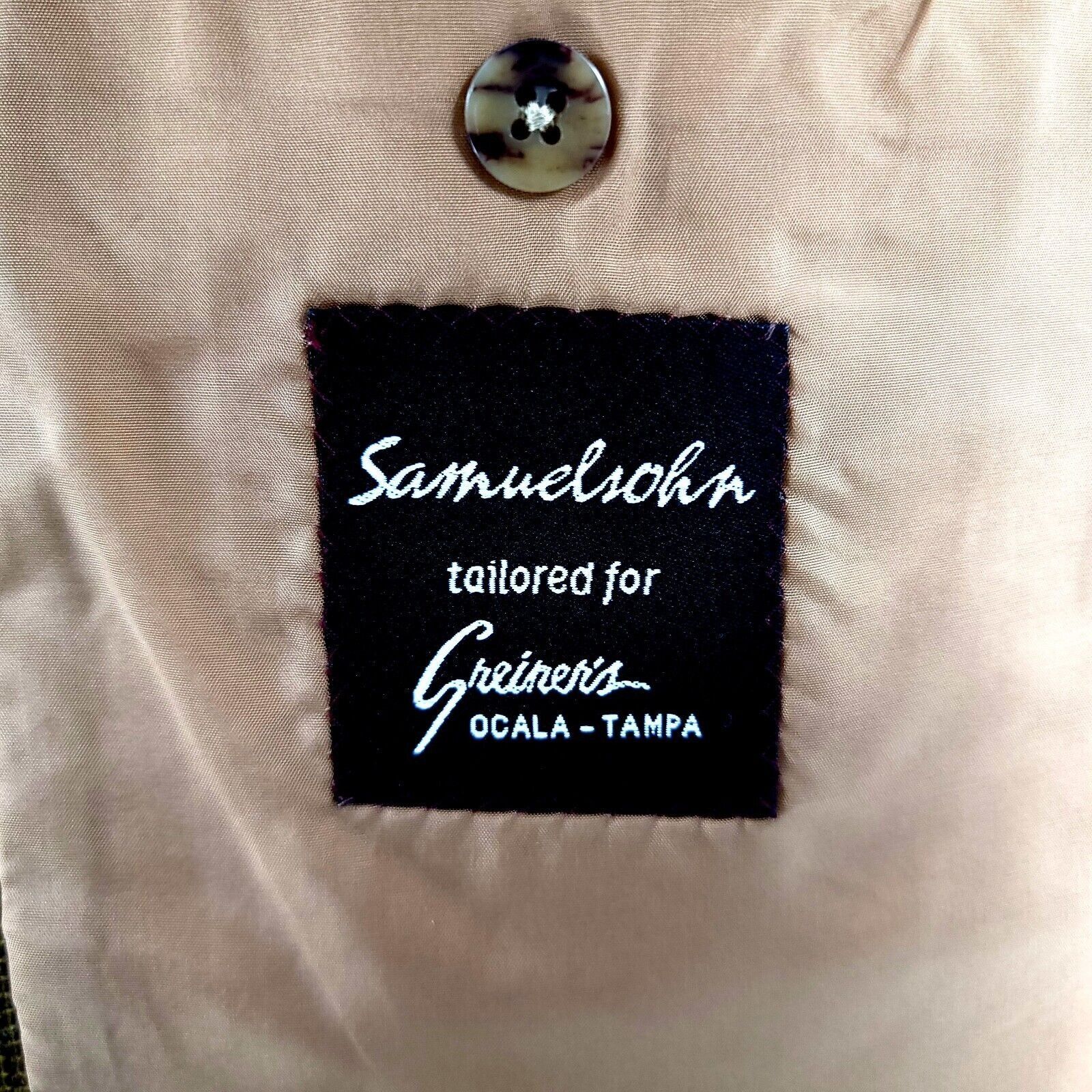 Samuelsohn Samuelsohn Super 100s Tweed Wool Cashmere Check 2 Button Spo Size 42L - 8 Thumbnail