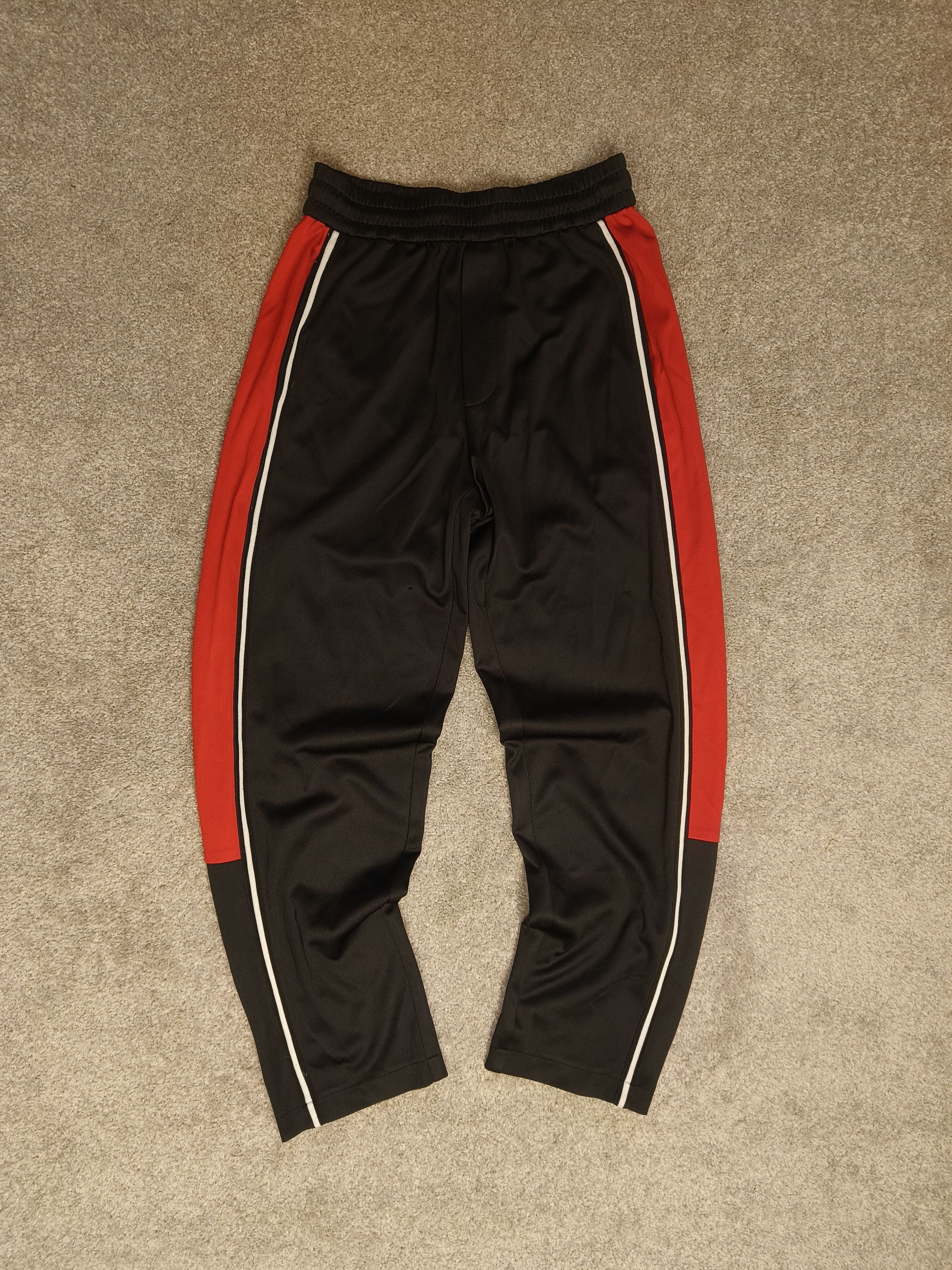 Alexander McQueen McQ Alexander Mcqueen Black Red Taped Panel Mens Track Pants Size US 30 / EU 46 - 1 Thumbnail