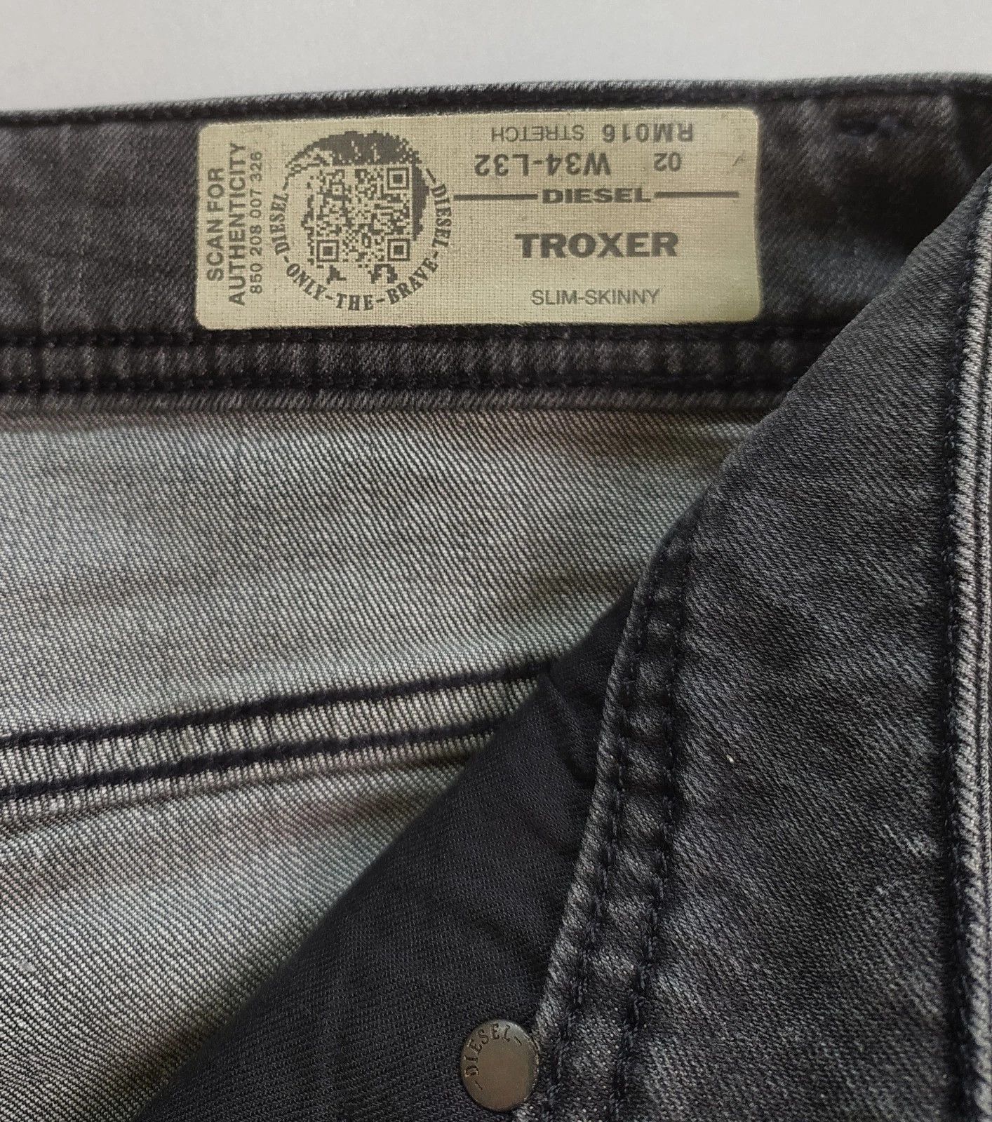 Diesel Diesel TROXER L.32 MENS JEANS SLTP/9991 Size US 34 / EU 50 - 7 Thumbnail