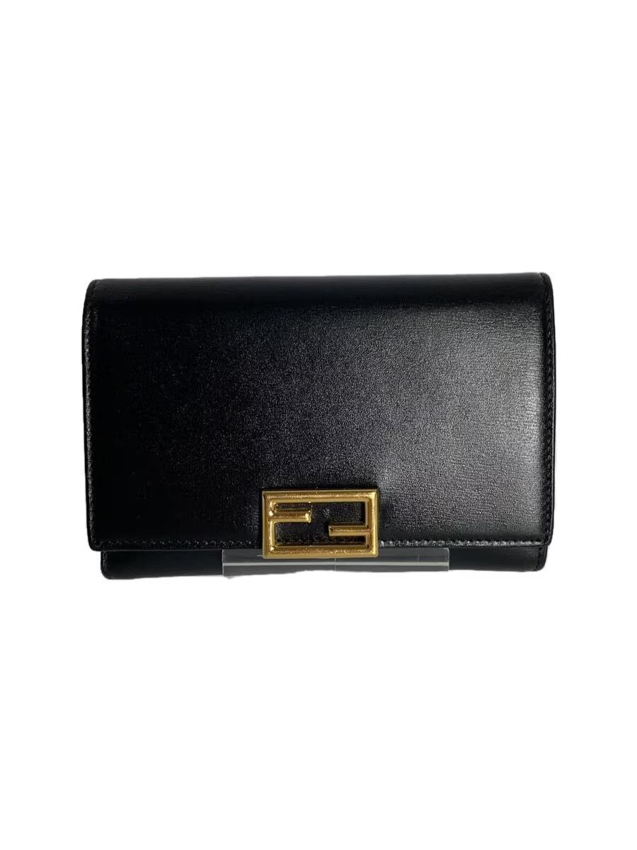 Fendi Fendi Leather Tri-Fold Wallet Black Size ONE SIZE - 1 Thumbnail