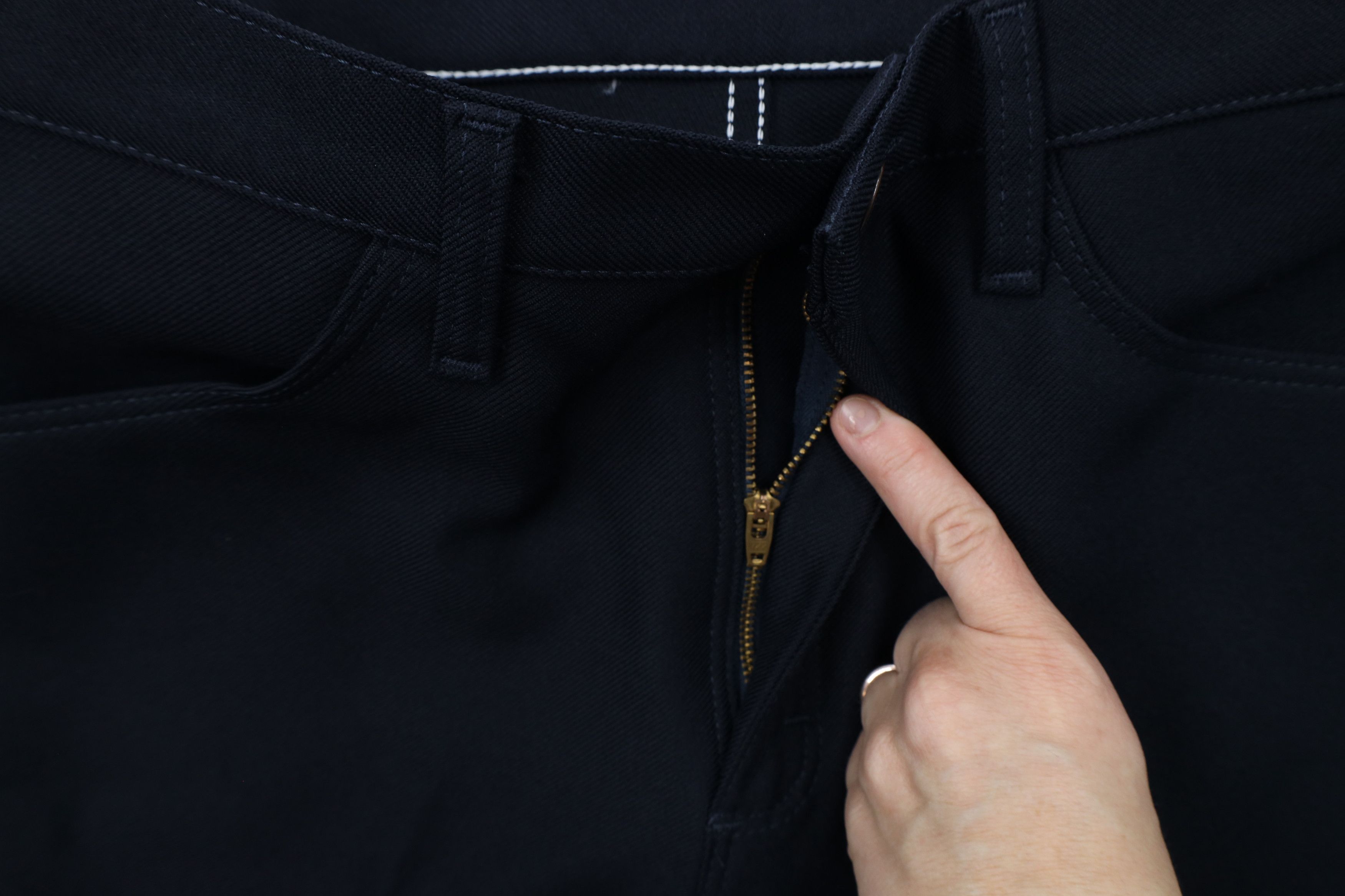 Vintage × Wrangler Vintage 90s Wrangler Bootcut Western Chino Pants Navy Blue Size US 33 - 6 Thumbnail