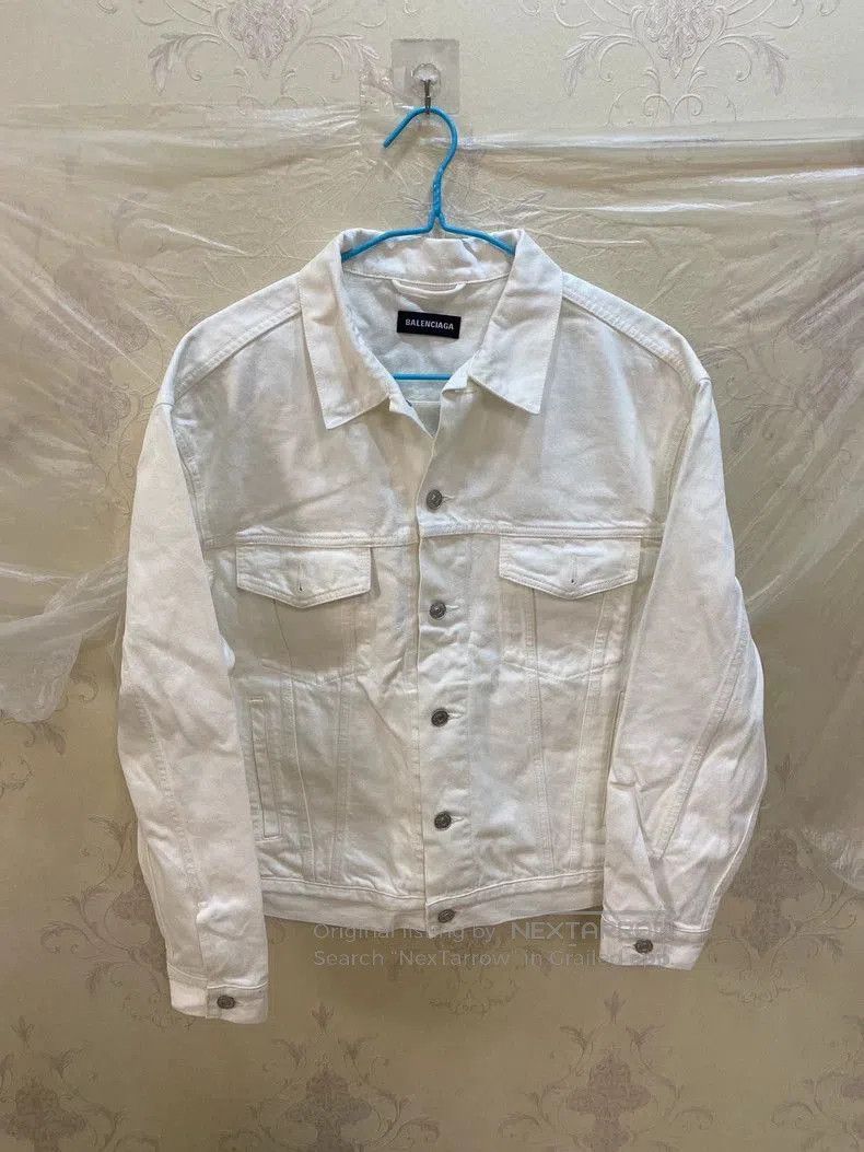 Balenciaga Balenciaga Logo Print Denim Jacket. Size US M / EU 48-50 / 2 - 1 Thumbnail
